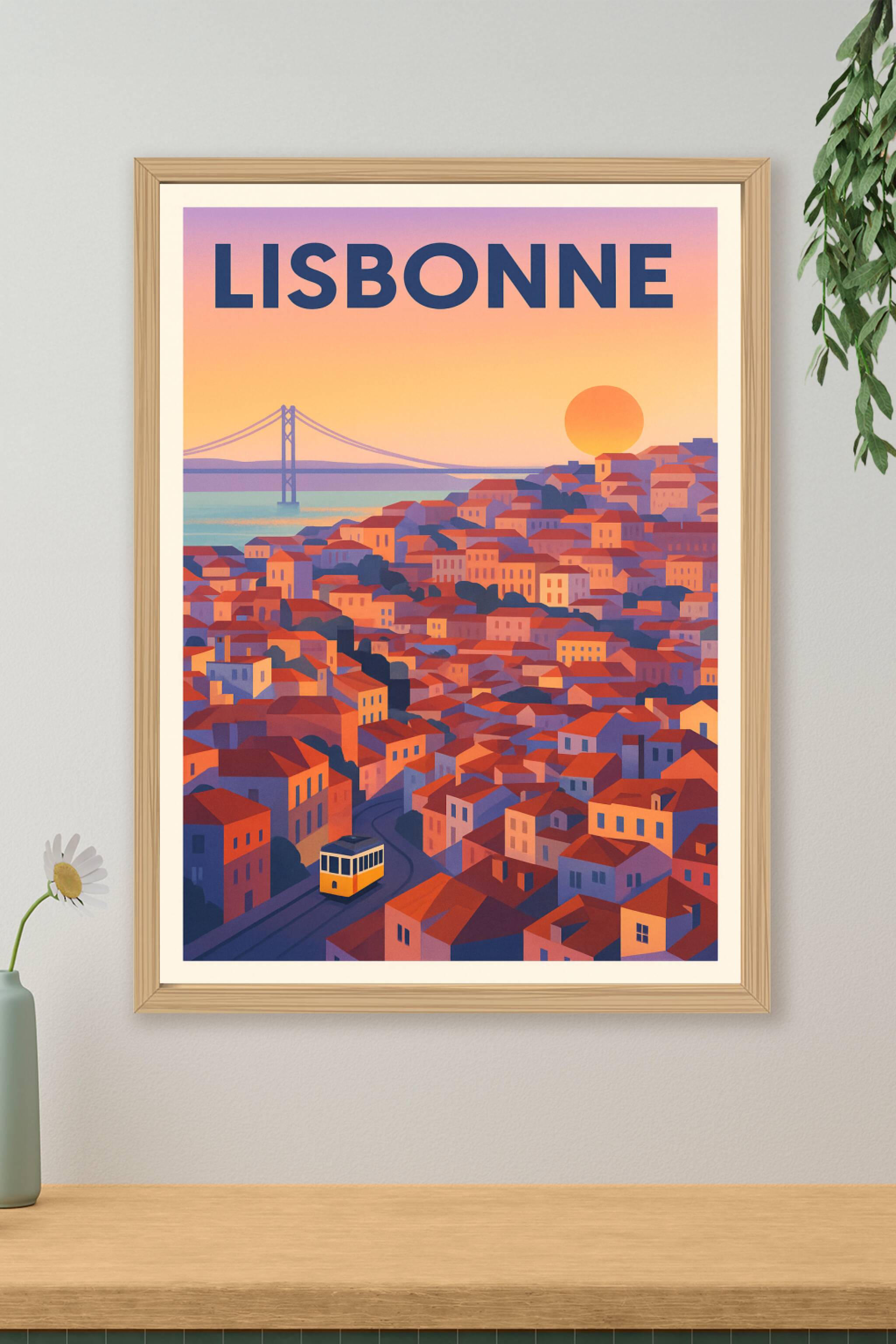 Affiche de Lisbonne - Charme et lumière au coucher du soleil