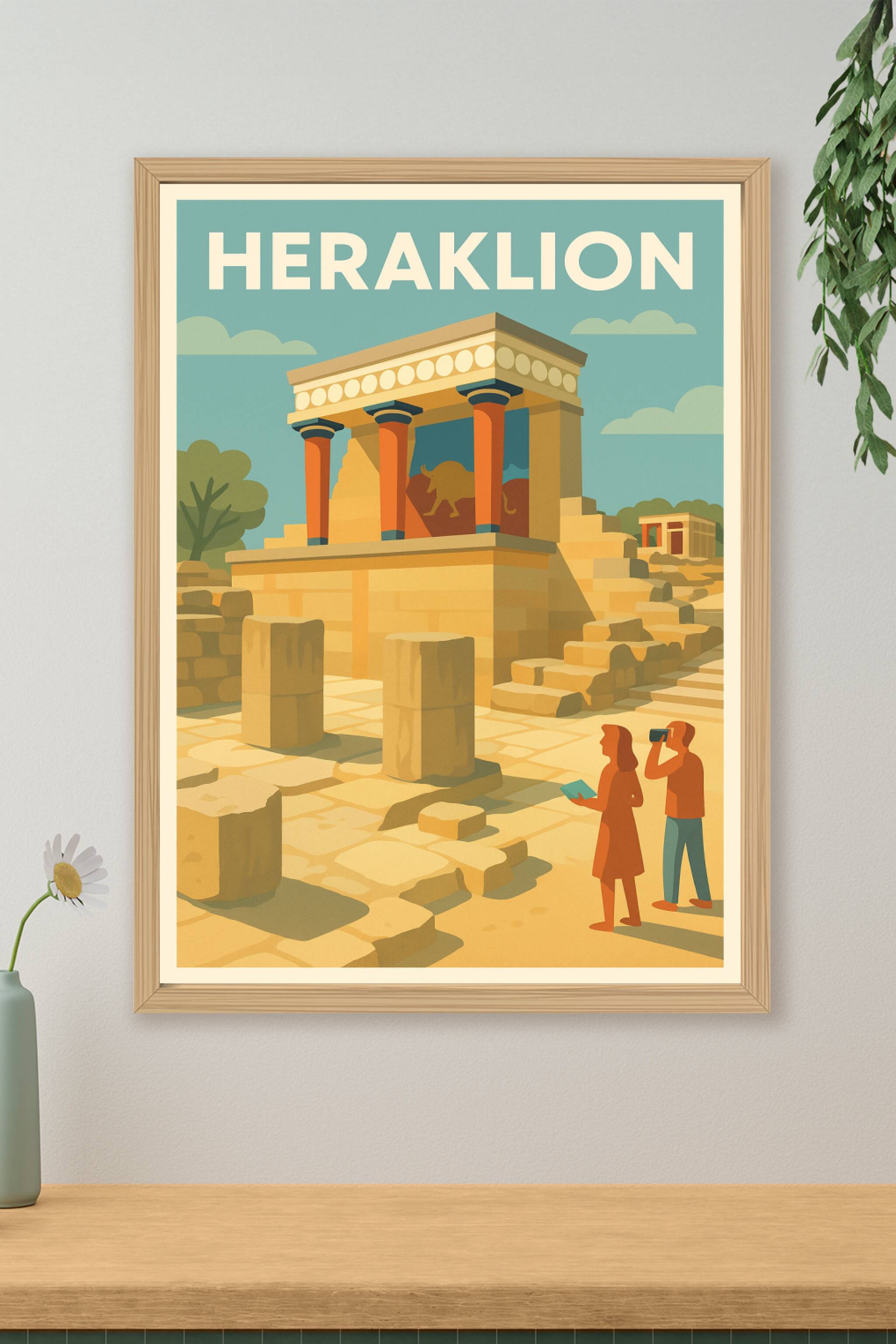 Affiche de Heraklion - Trésors archéologiques de Crète