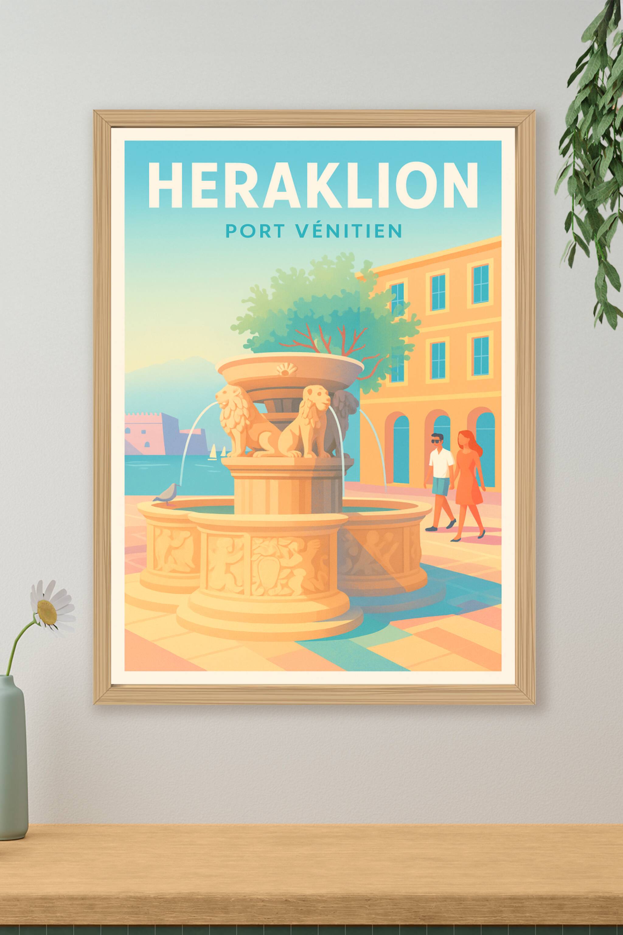 Affiche de Heraklion - Charme du Port Vénitien