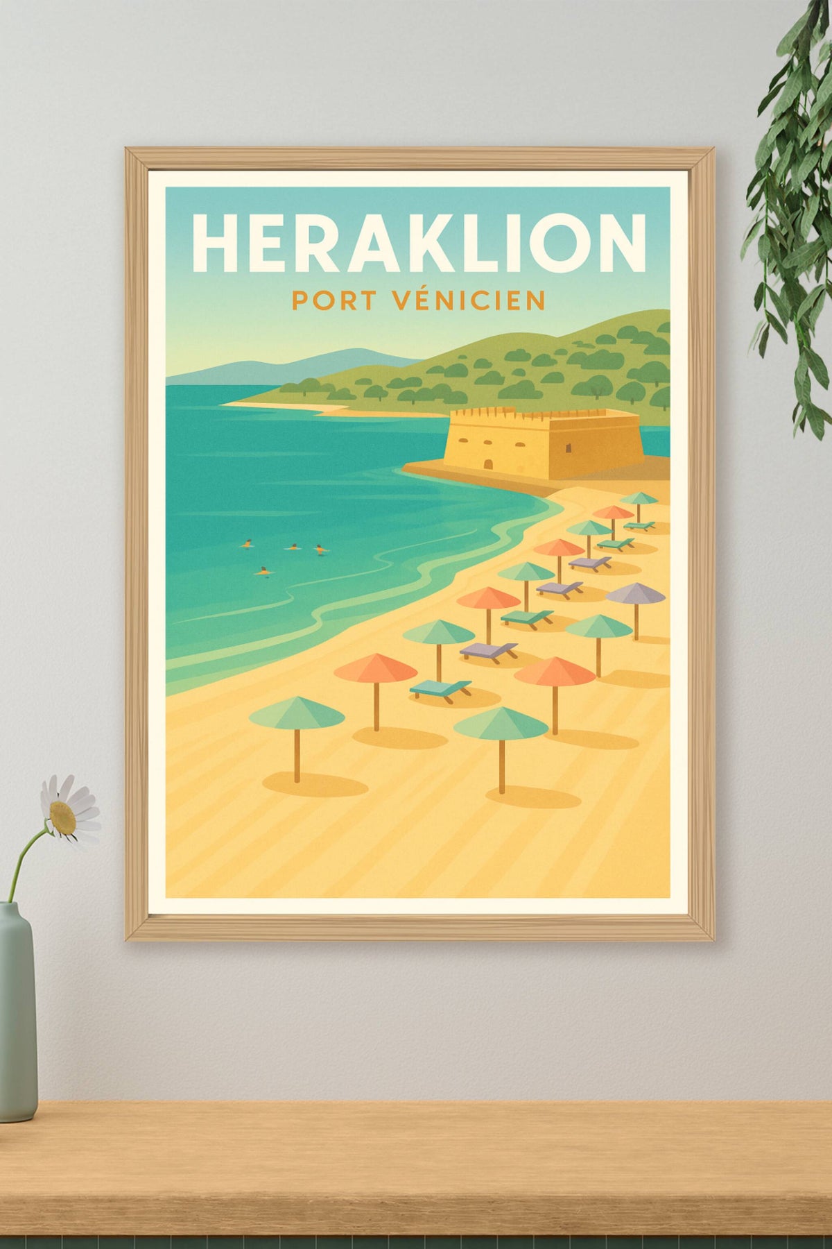 Affiche de Heraklion - Charme du port vénitien