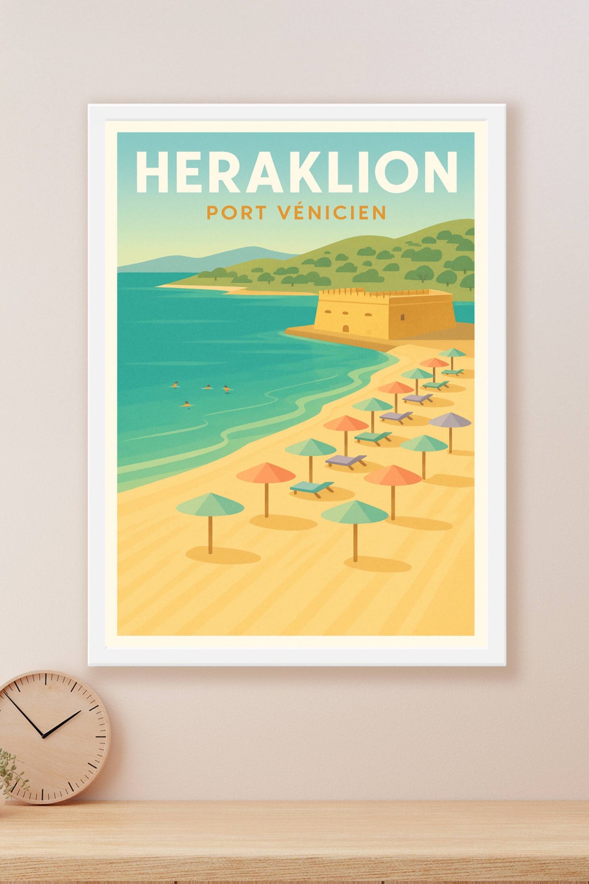 Affiche de Heraklion - Charme du port vénitien