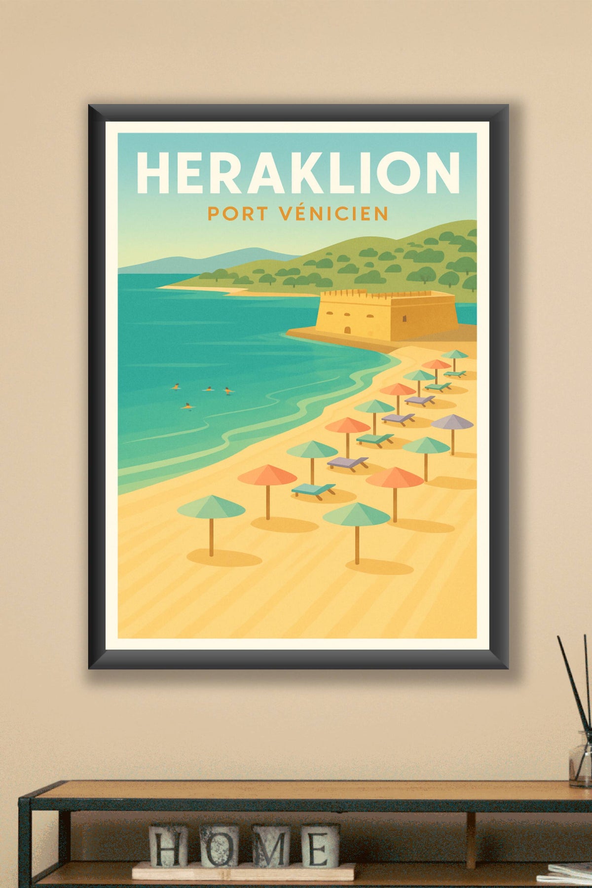 Affiche de Heraklion - Charme du port vénitien