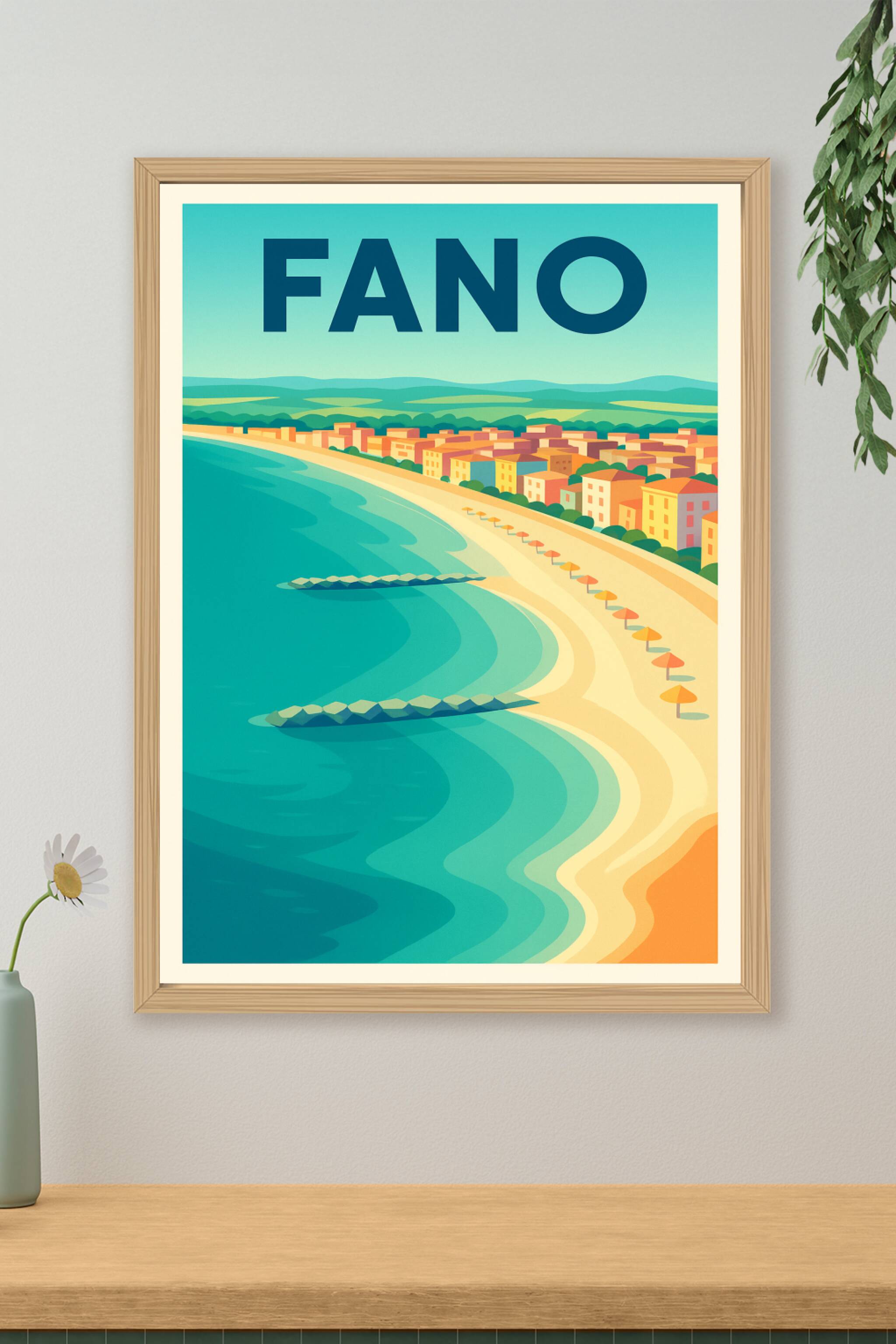 Affiche de Fano - Évasion Balnéaire Italienne