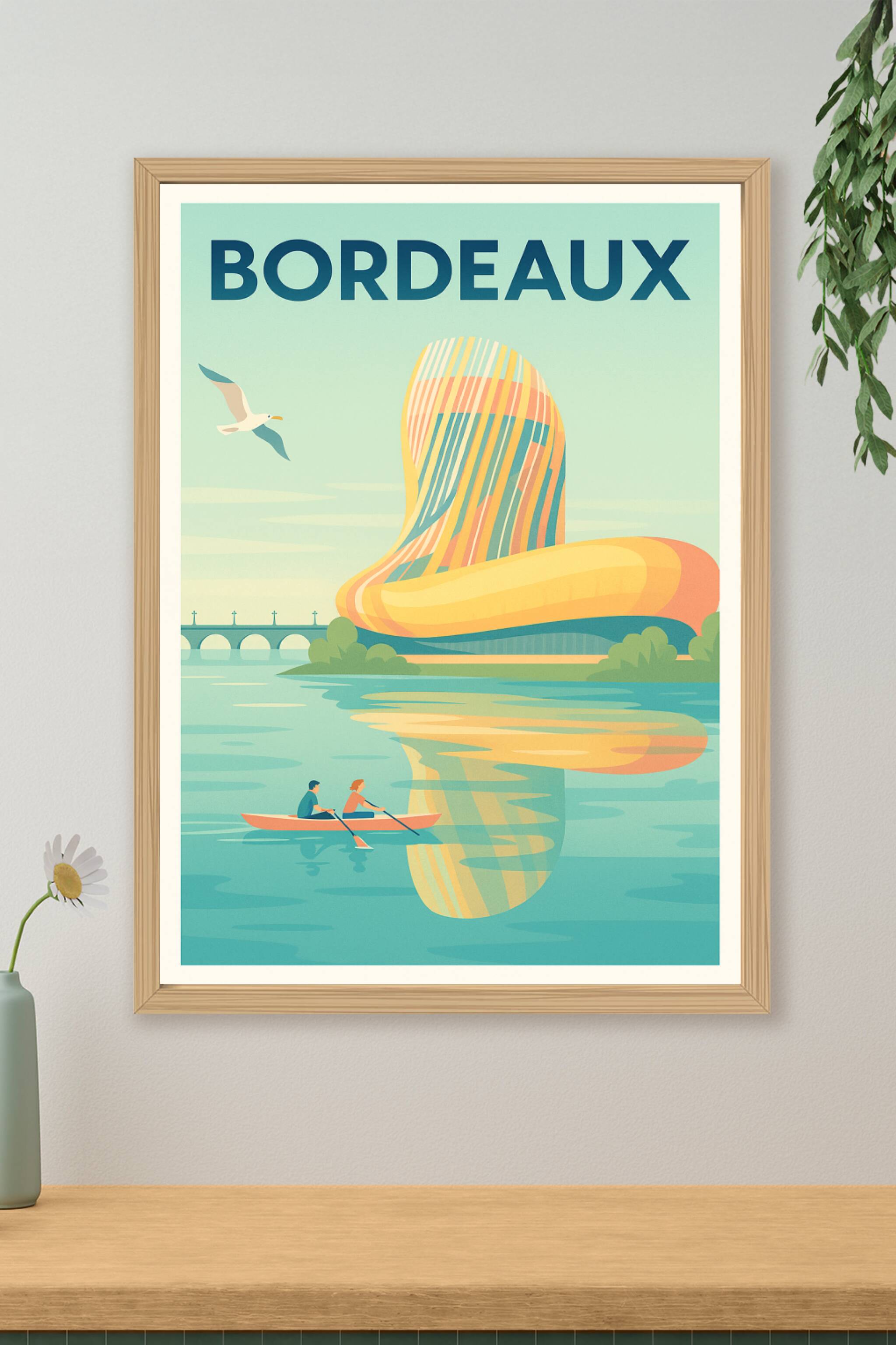 Affiche de Bordeaux - L'âme moderne au fil de l'eau