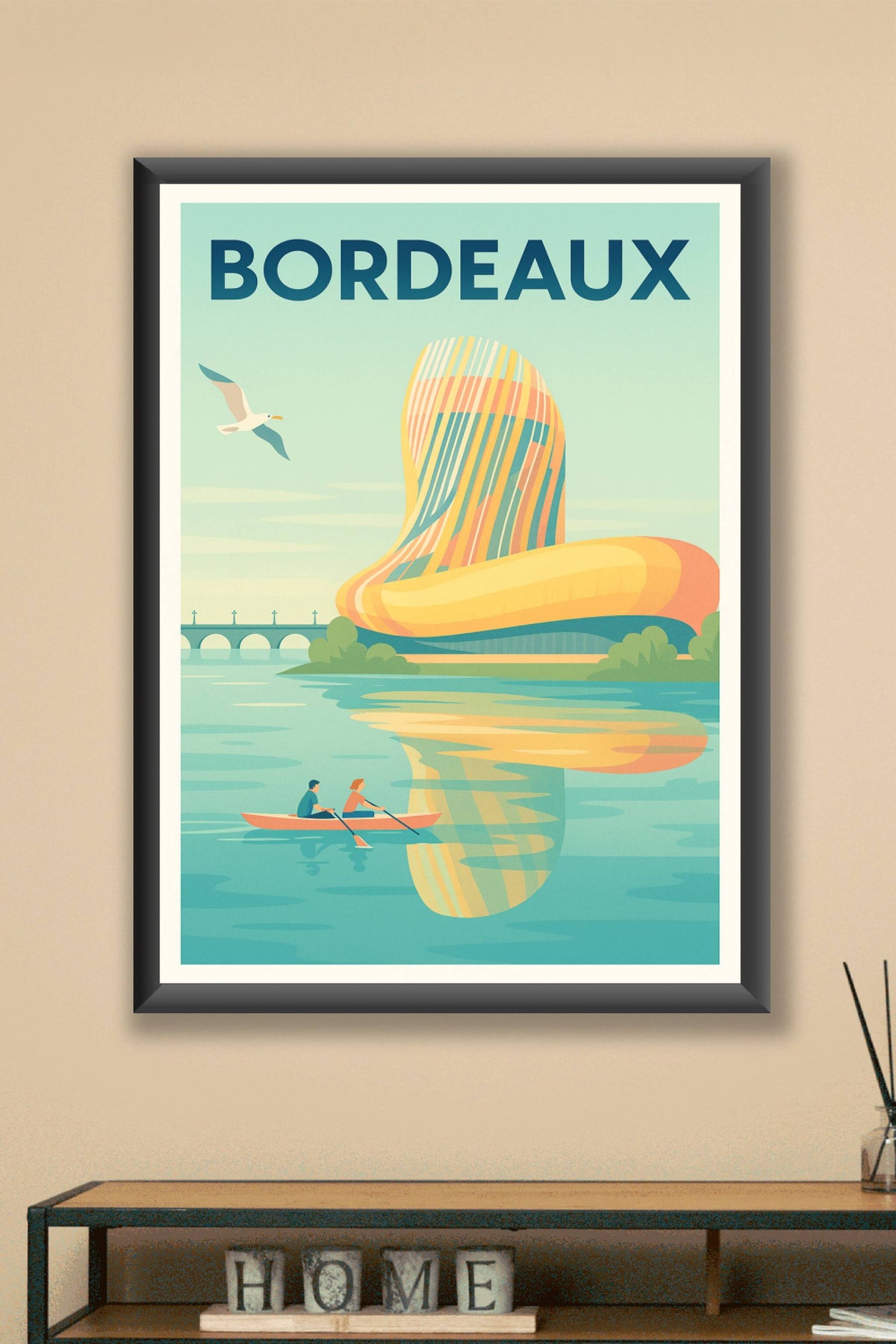Affiche de Bordeaux - L'âme moderne au fil de l'eau