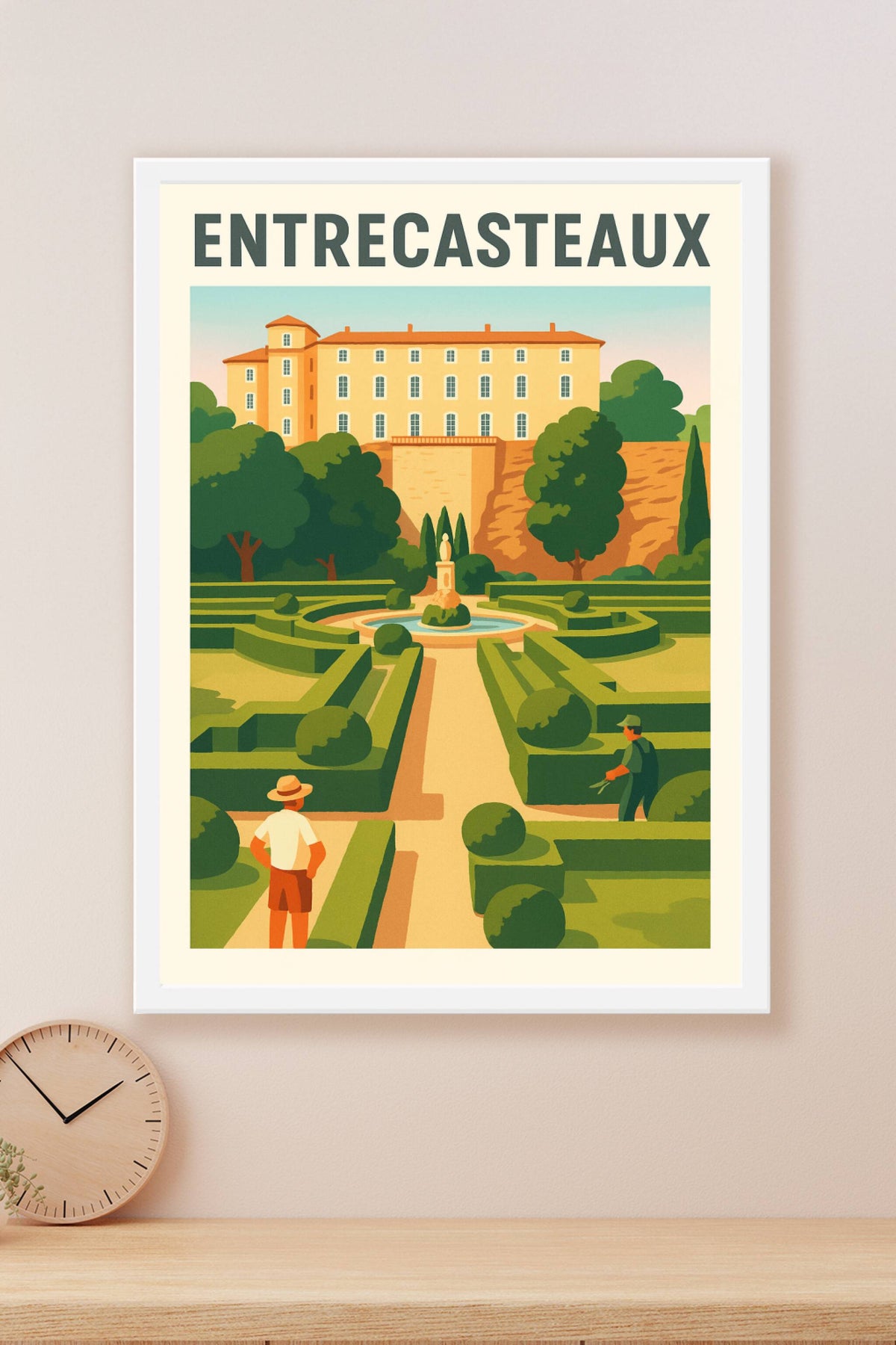 Affiche de Entrecasteaux - Promenade dans les jardins du château