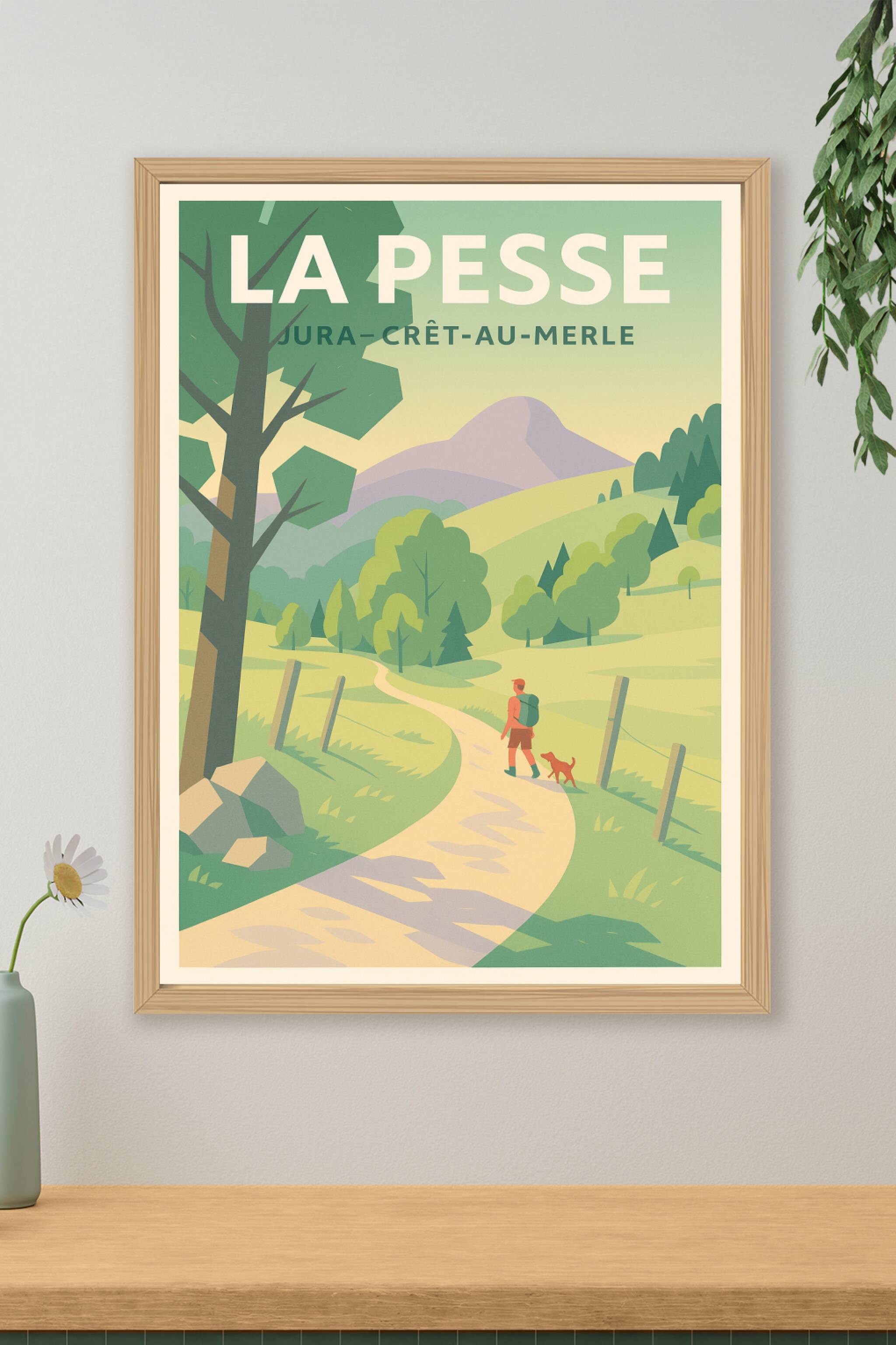 Affiche de La Pesse - Invitation à la randonnée dans le Jura