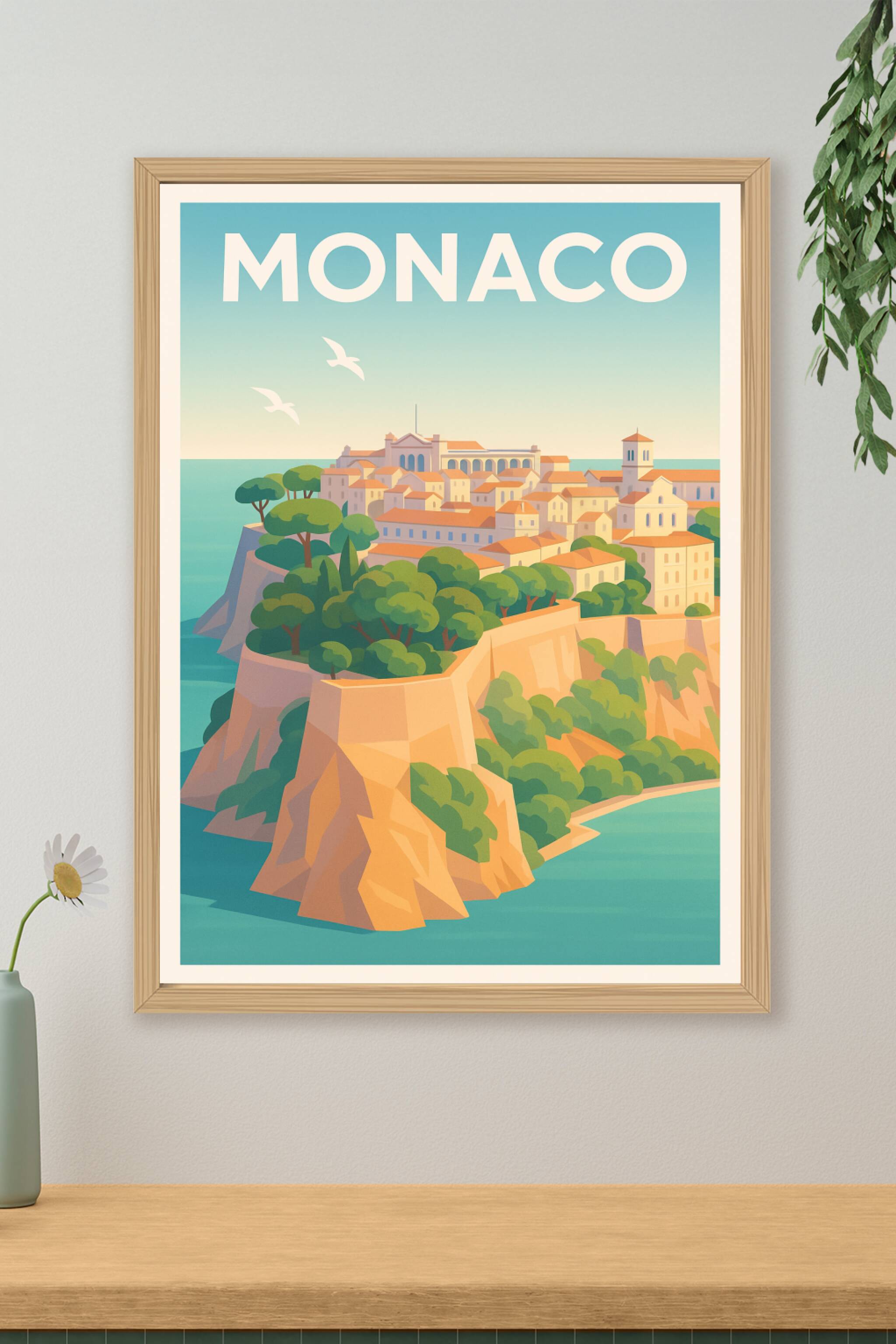 Affiche de Monaco - L'élégance méditerranéenne en poster