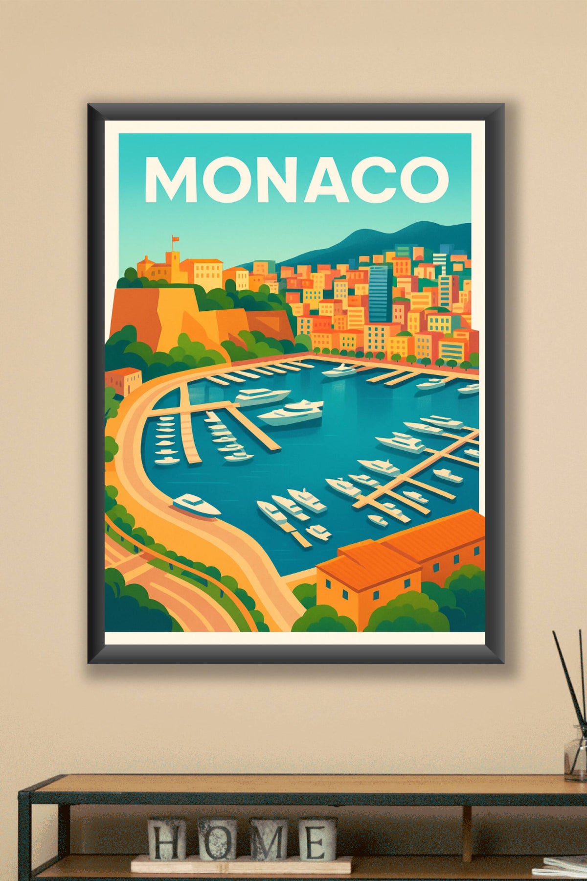 Affiche de Monaco - L'élégance méditerranéenne au port