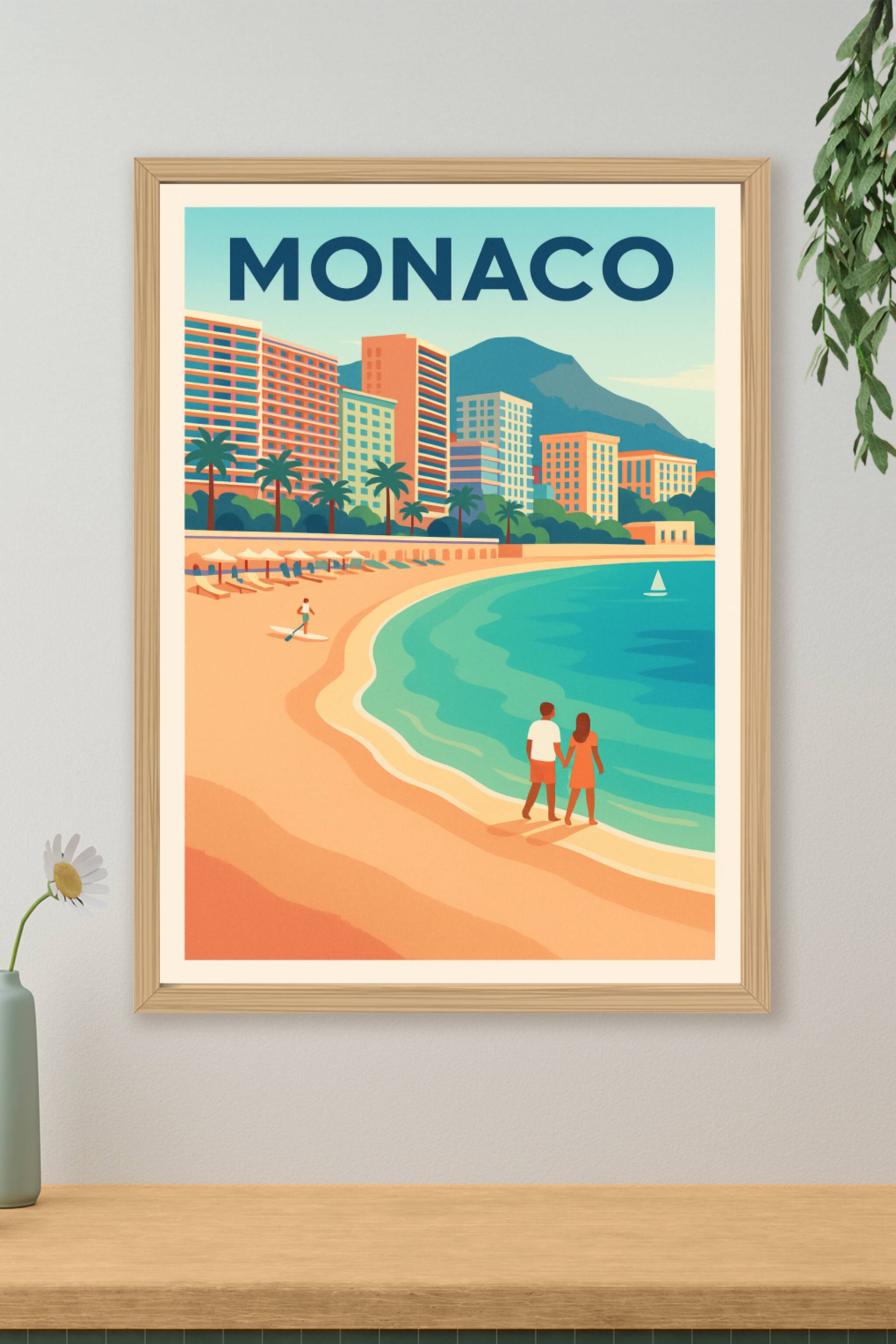 Affiche de Monaco - Escapade romantique au bord de la mer