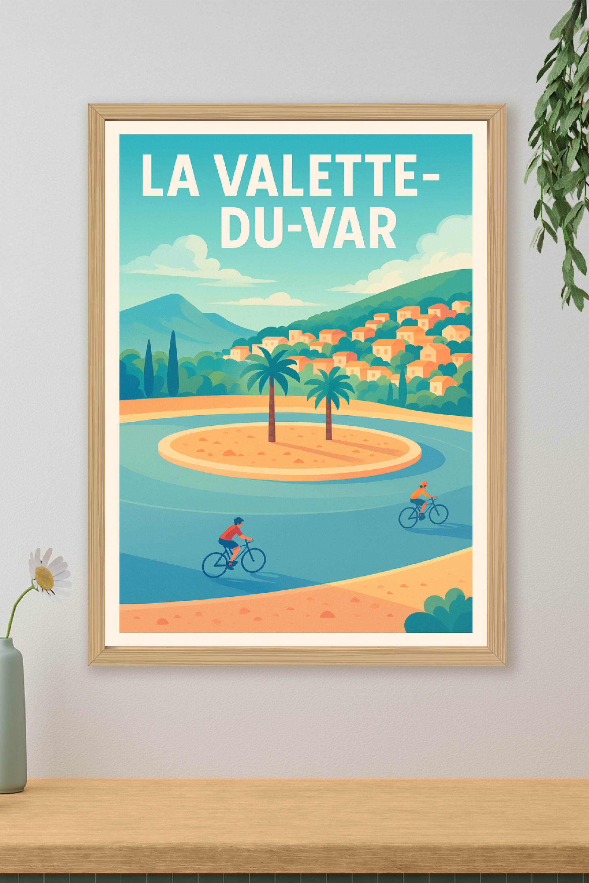 Affiche de La Valette-du-Var - Douceur provençale et balades à vélo