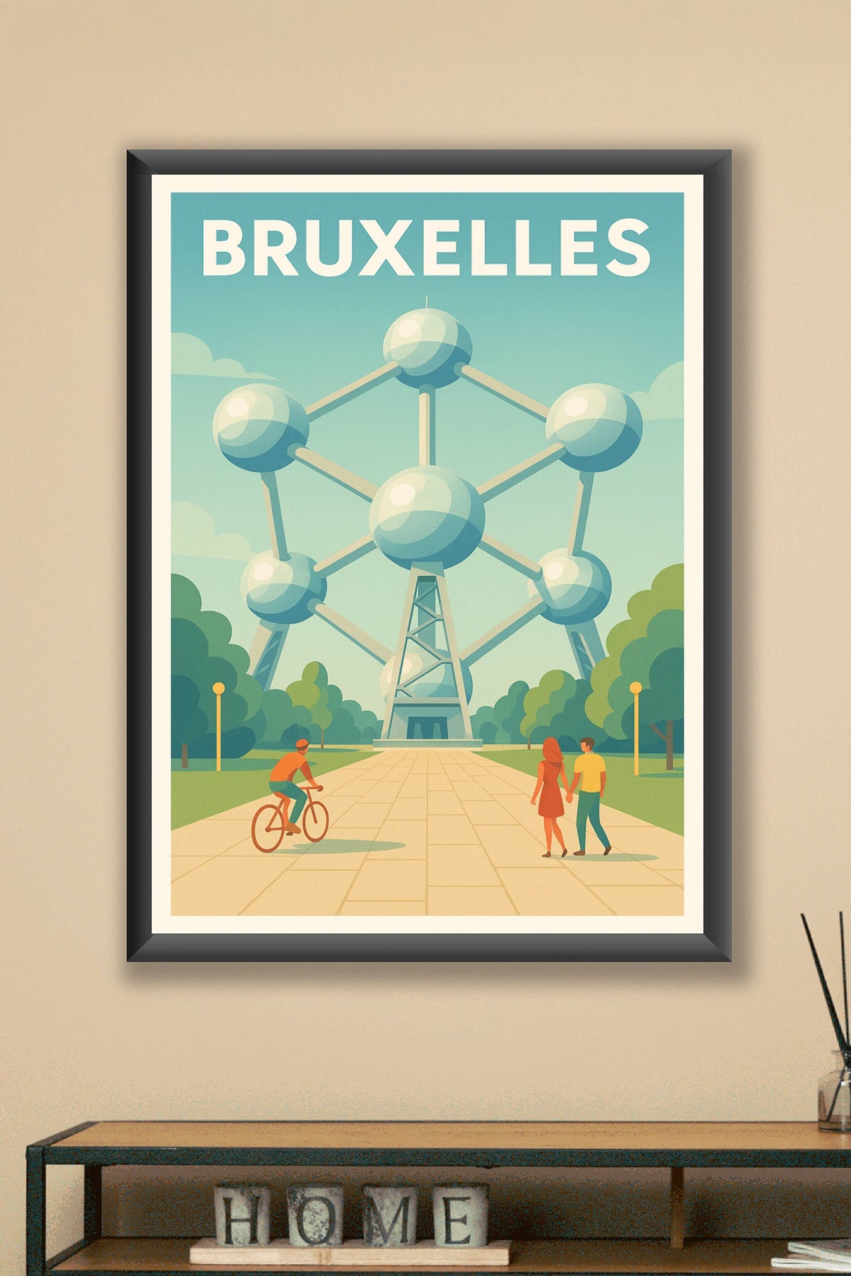 Affiche de Bruxelles - L'Atomium, icône futuriste de la capitale belge