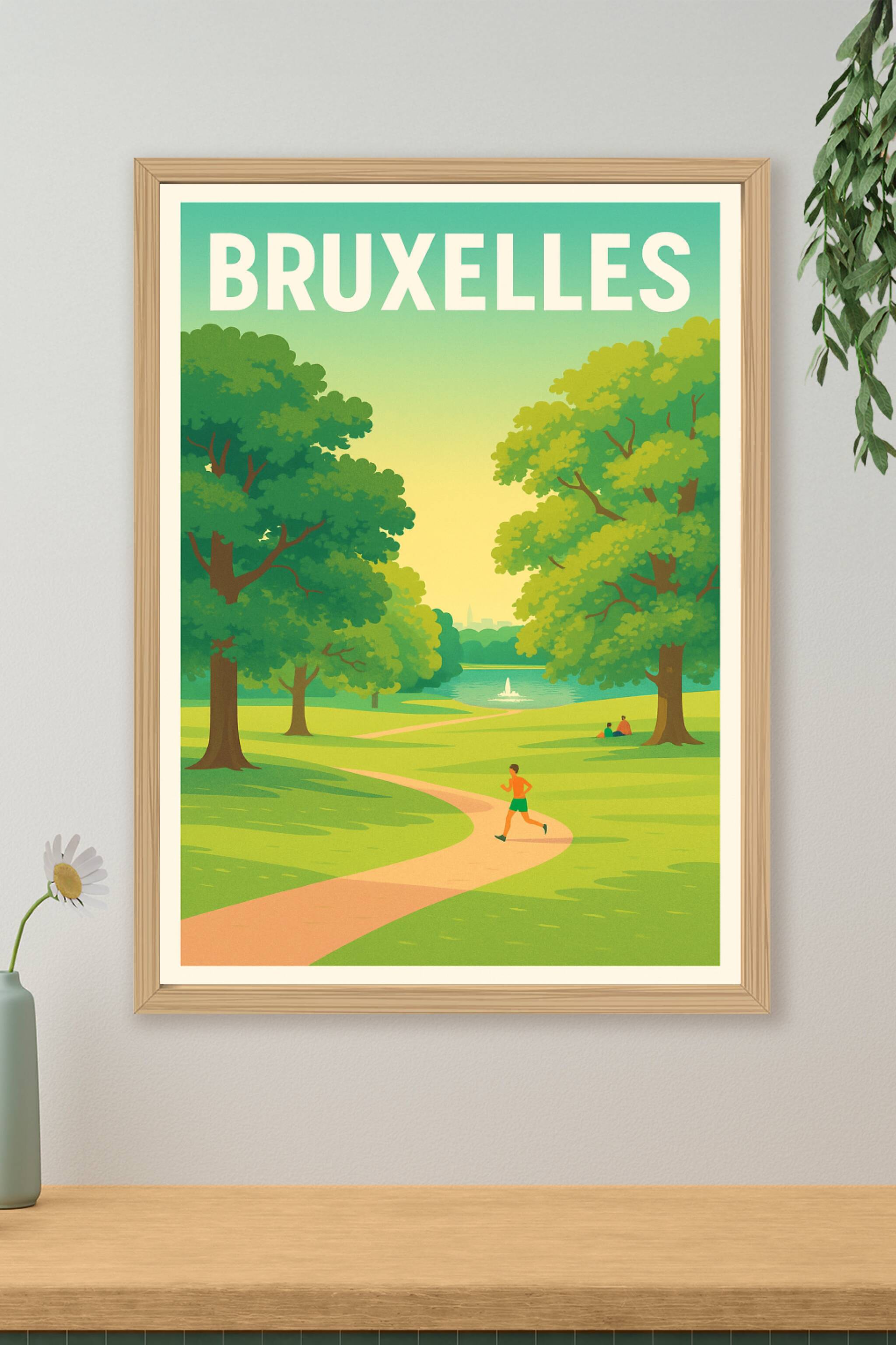 Affiche de Bruxelles - Nature et Sérénité au Cœur de la Ville