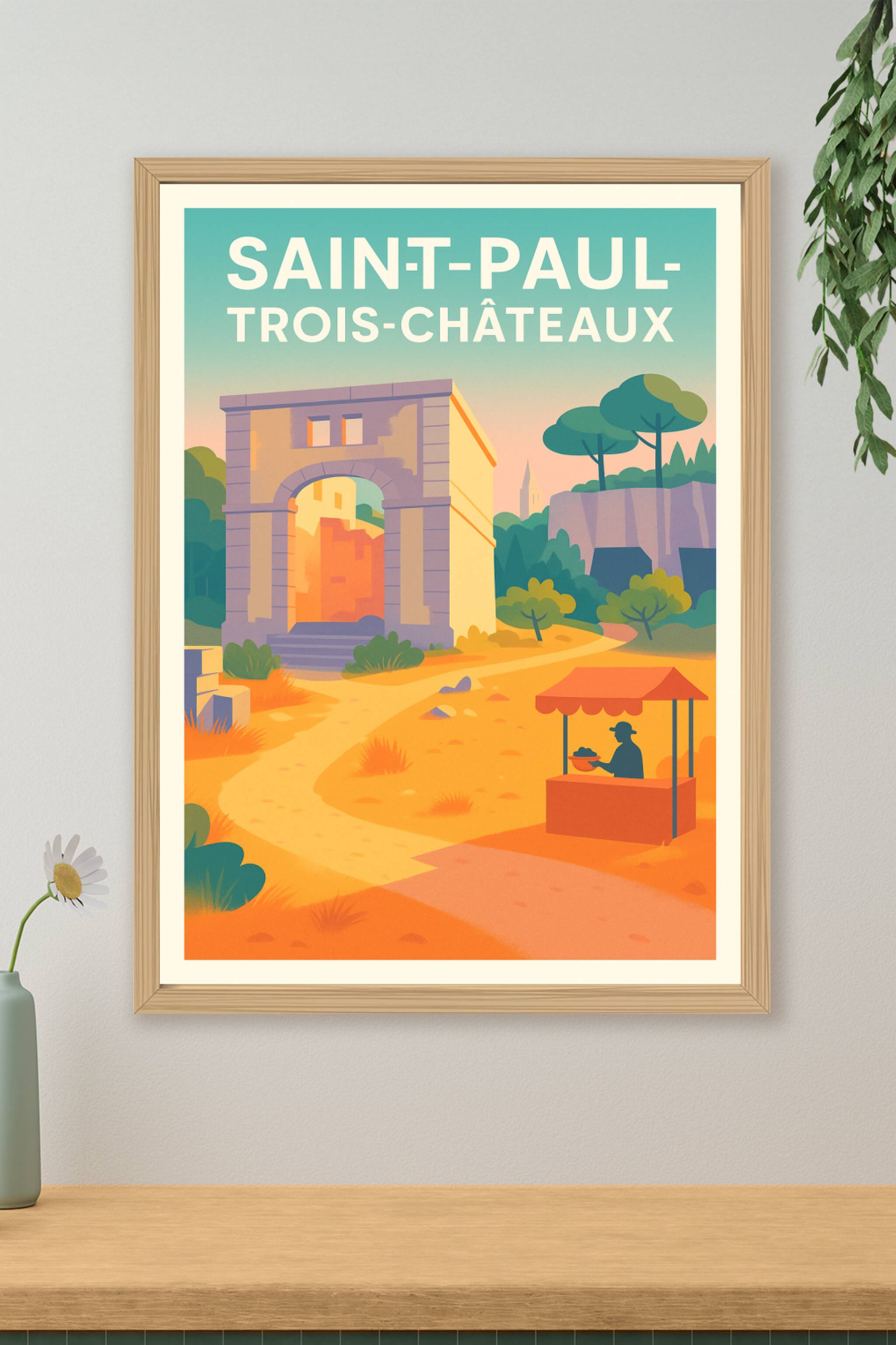 Affiche de Saint-Paul-Trois-Châteaux - Charme et Histoire Provençale