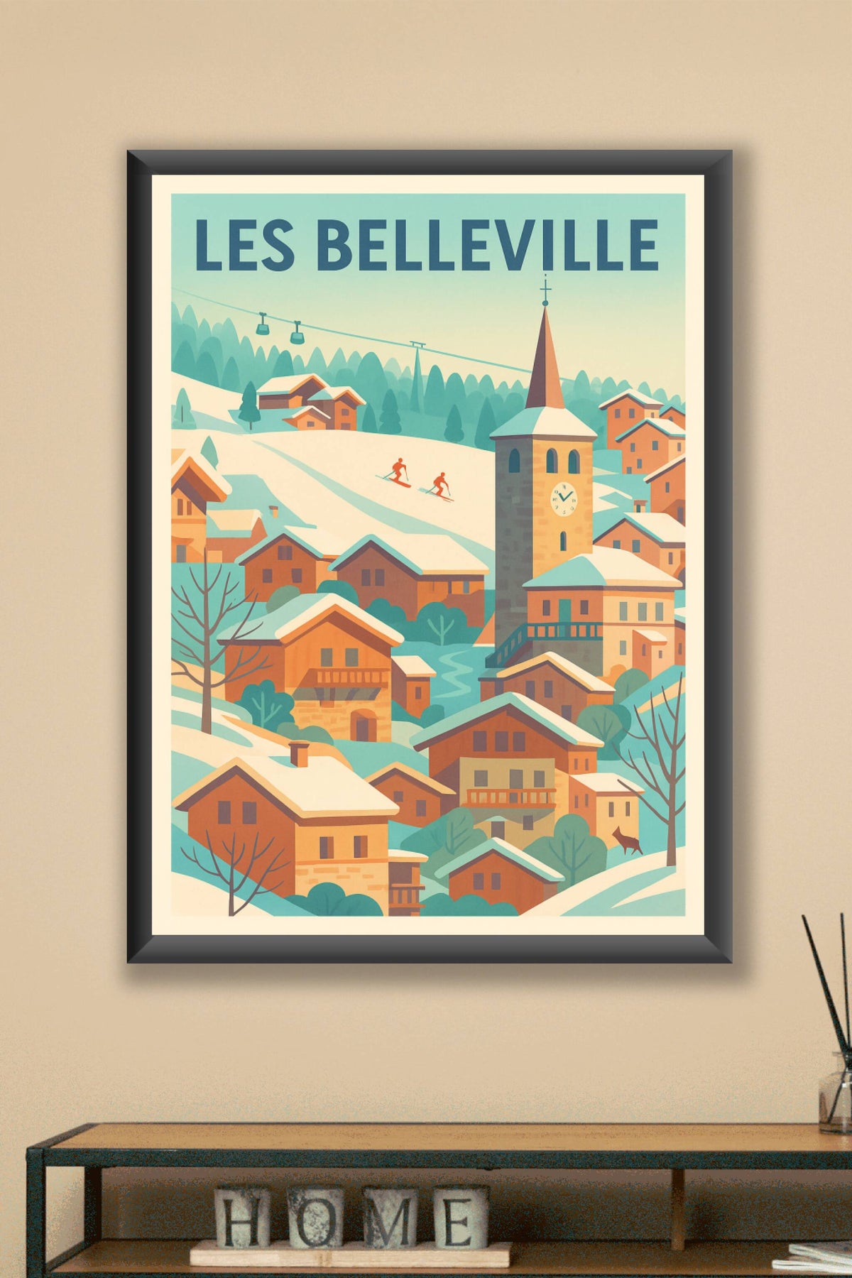 Affiche de Les Belleville - Évasion hivernale dans un village alpin