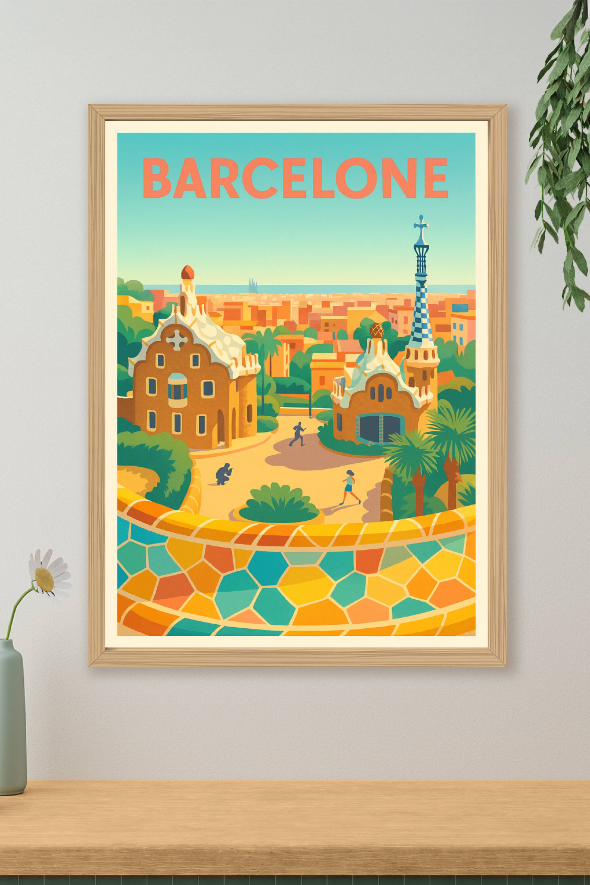 Affiche de Barcelone - L'éclat coloré du Parc Güell