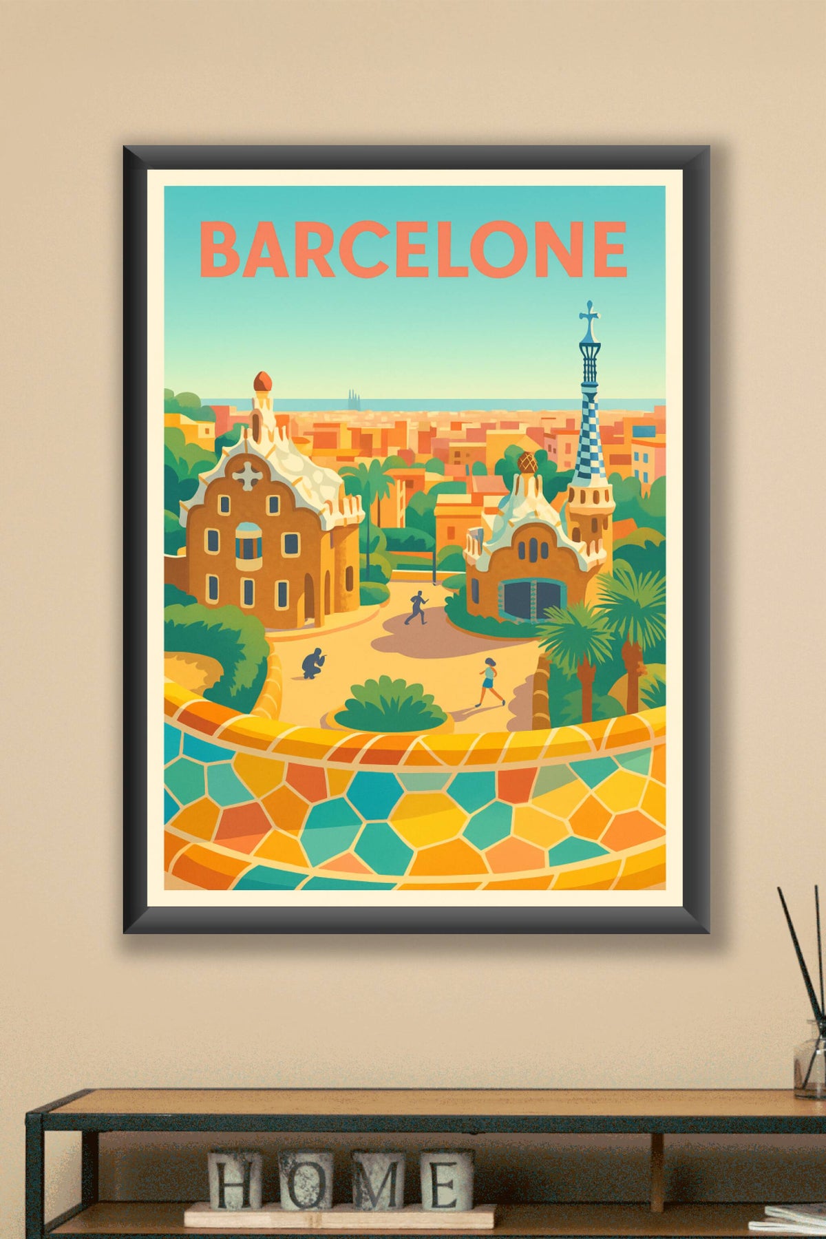 Affiche de Barcelone - L'éclat coloré du Parc Güell