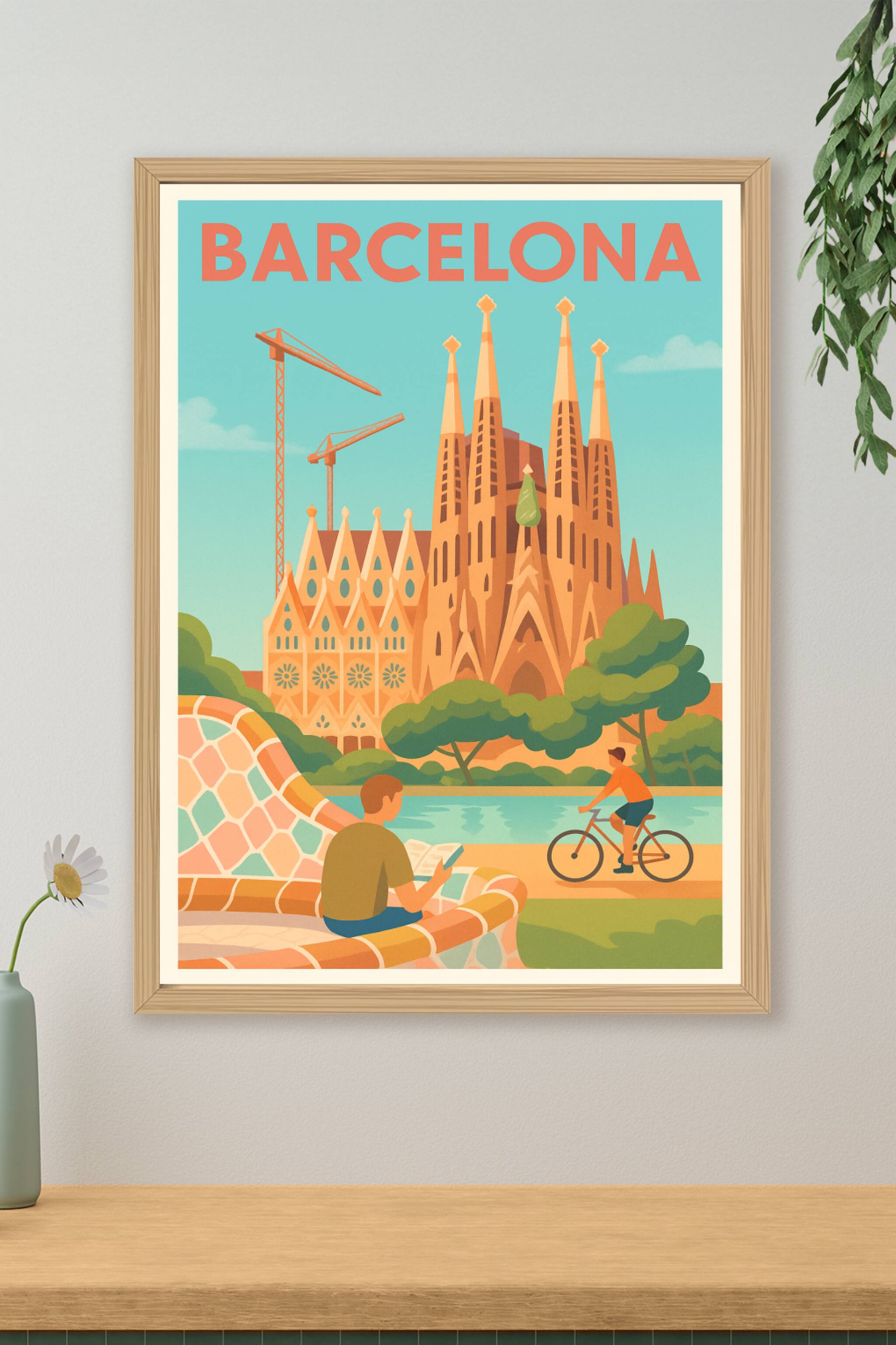 Affiche de Barcelona - L'art de vivre et l'architecture emblématique