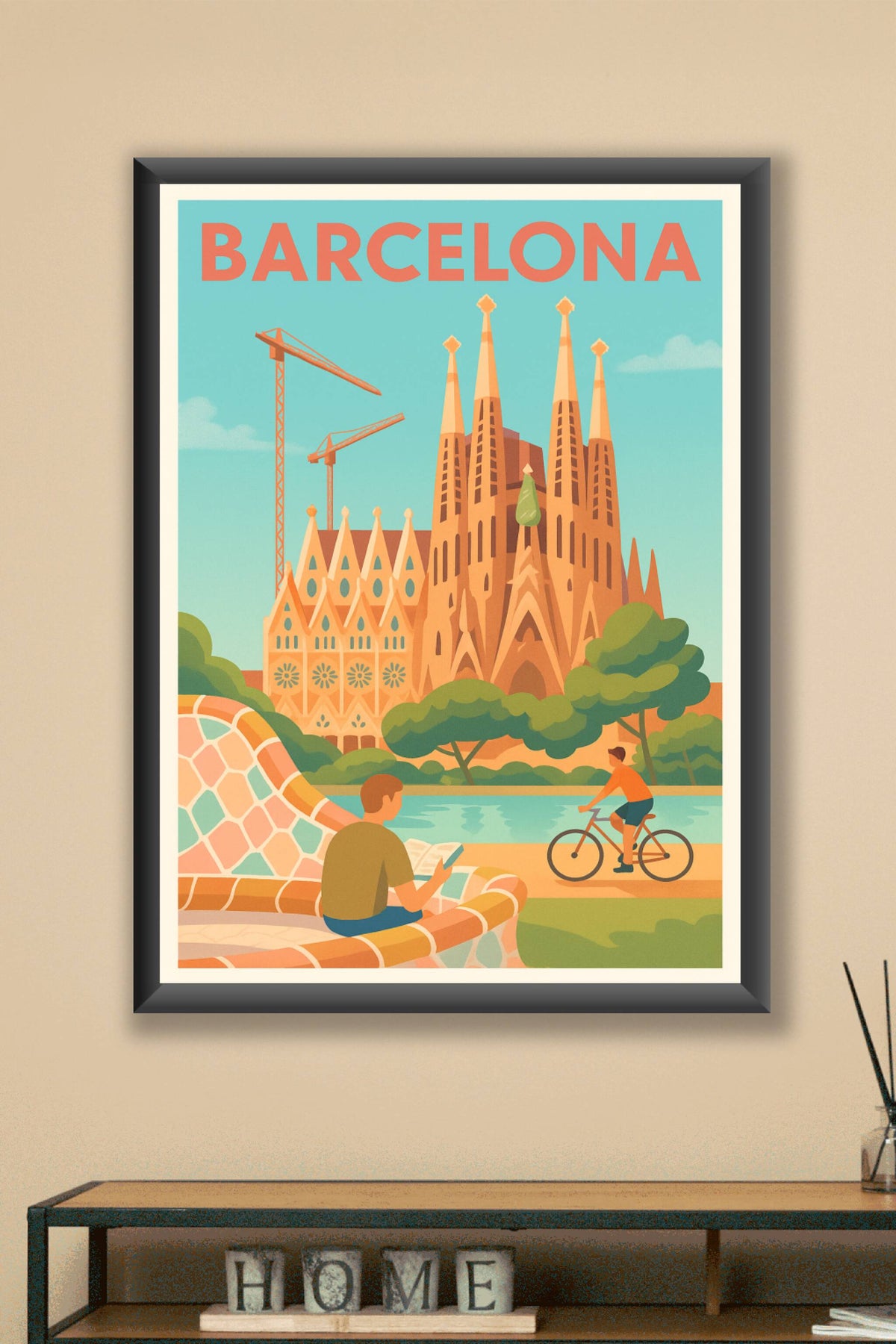 Affiche de Barcelona - L'art de vivre et l'architecture emblématique