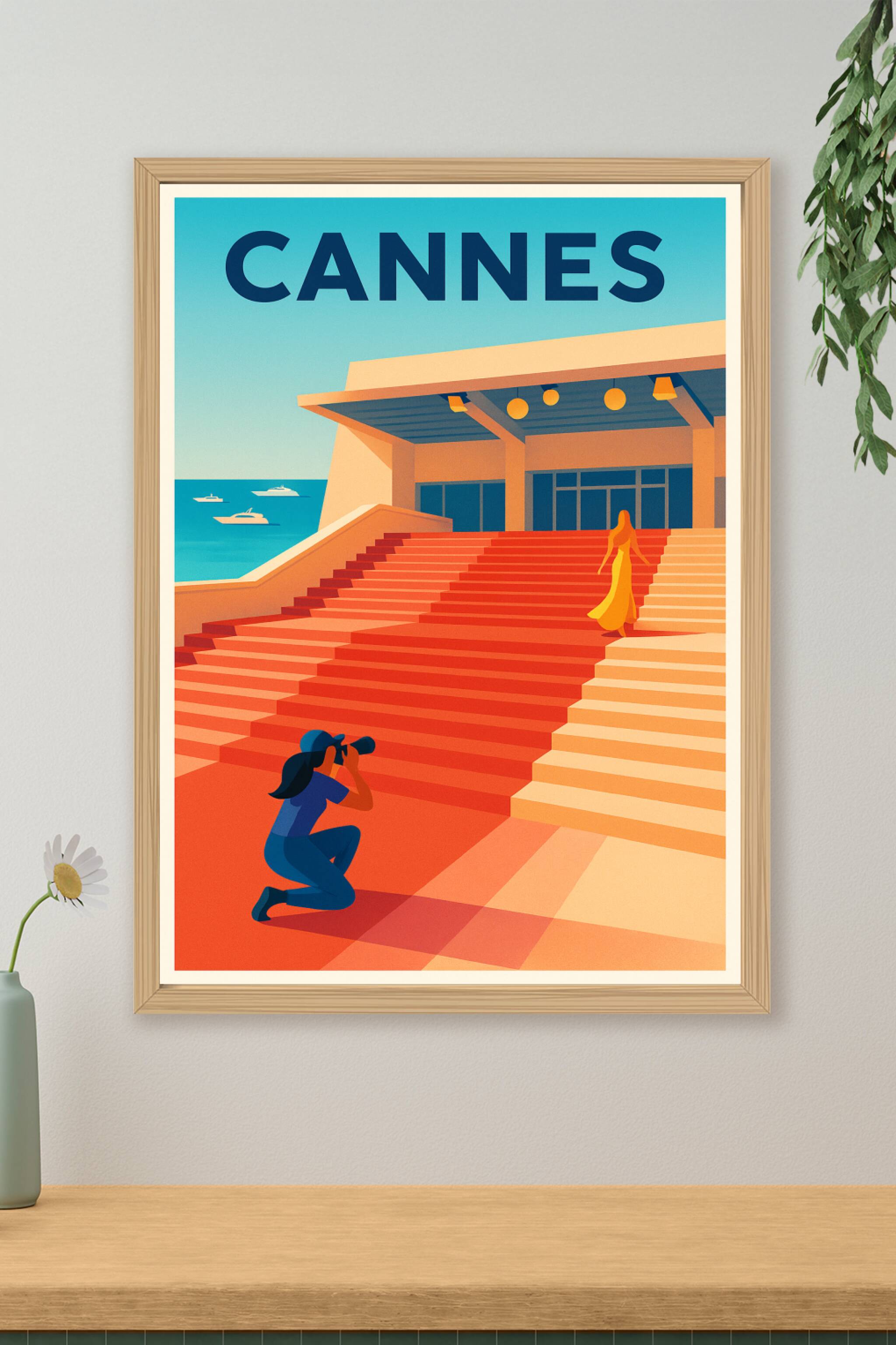 Affiche de Cannes - L'élégance et le glamour sur les célèbres marches