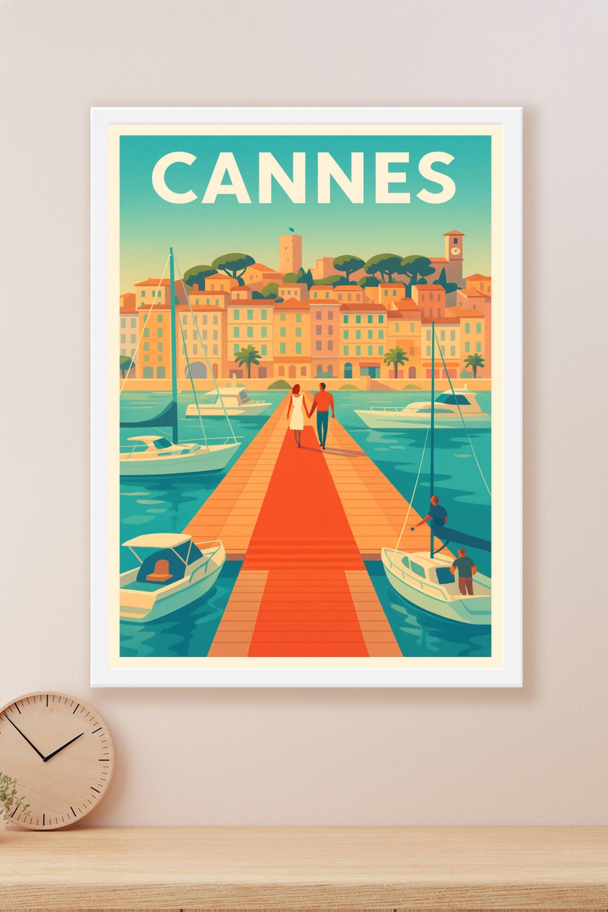 Affiche de Cannes - Une promenade romantique sur la Croisette