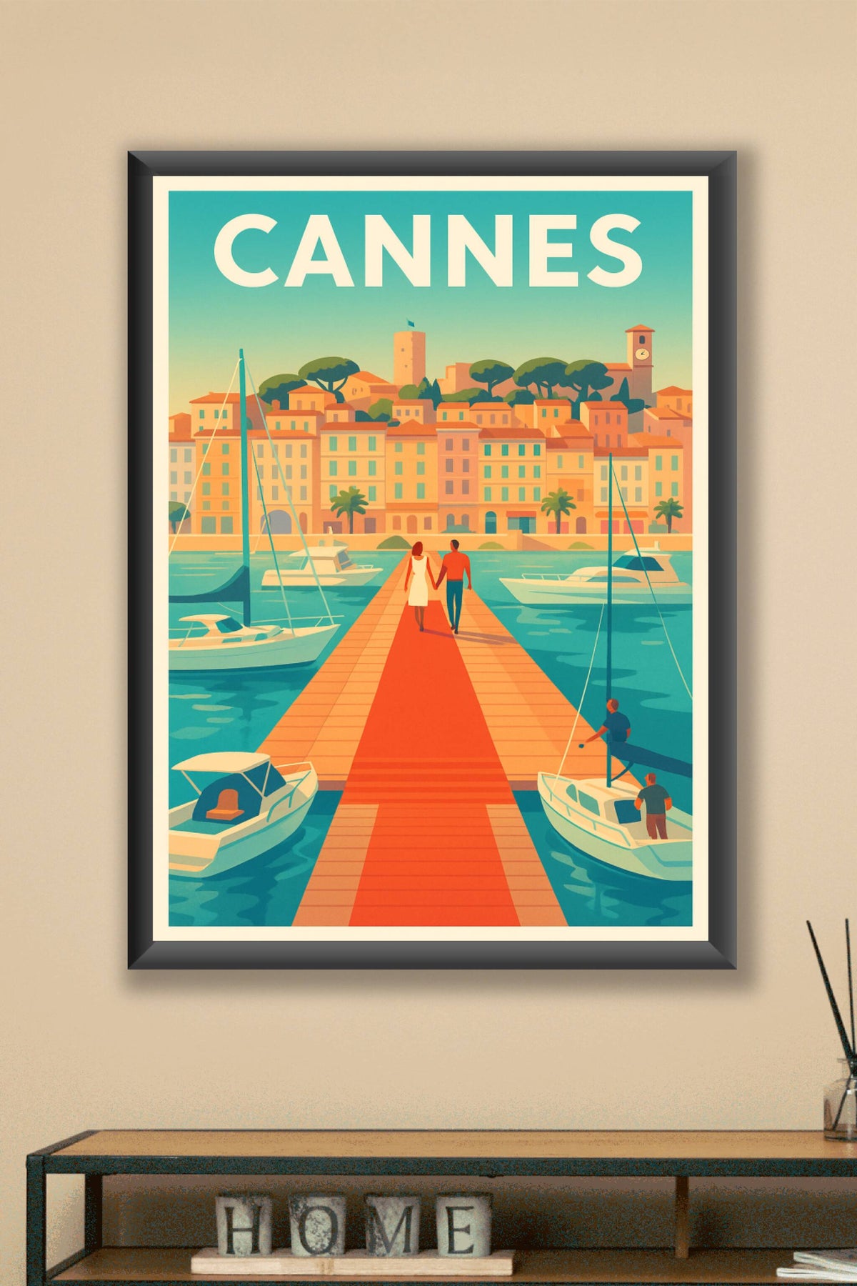 Affiche de Cannes - Une promenade romantique sur la Croisette