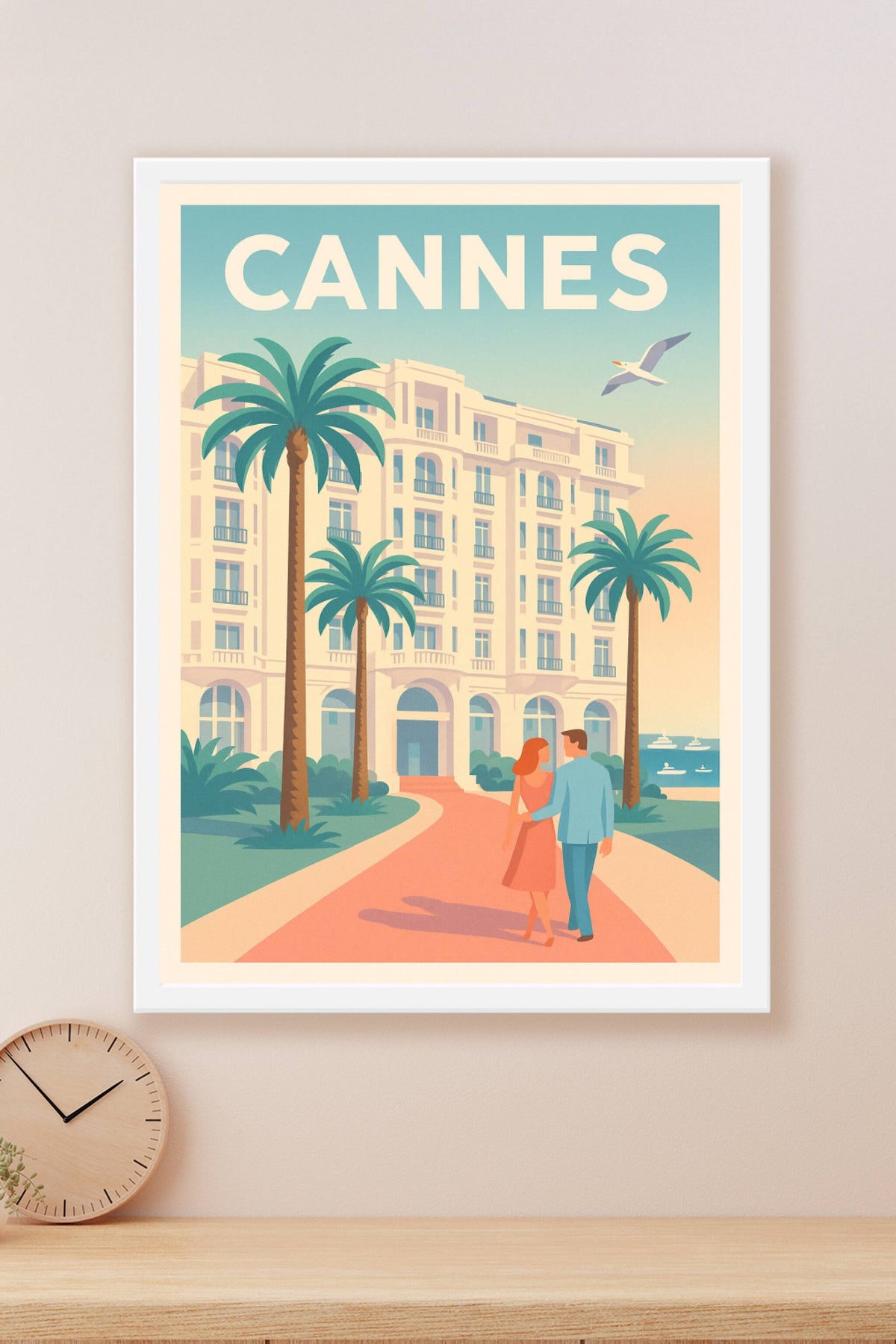 Affiche de Cannes - L'élégance de la Croisette en poster vintage