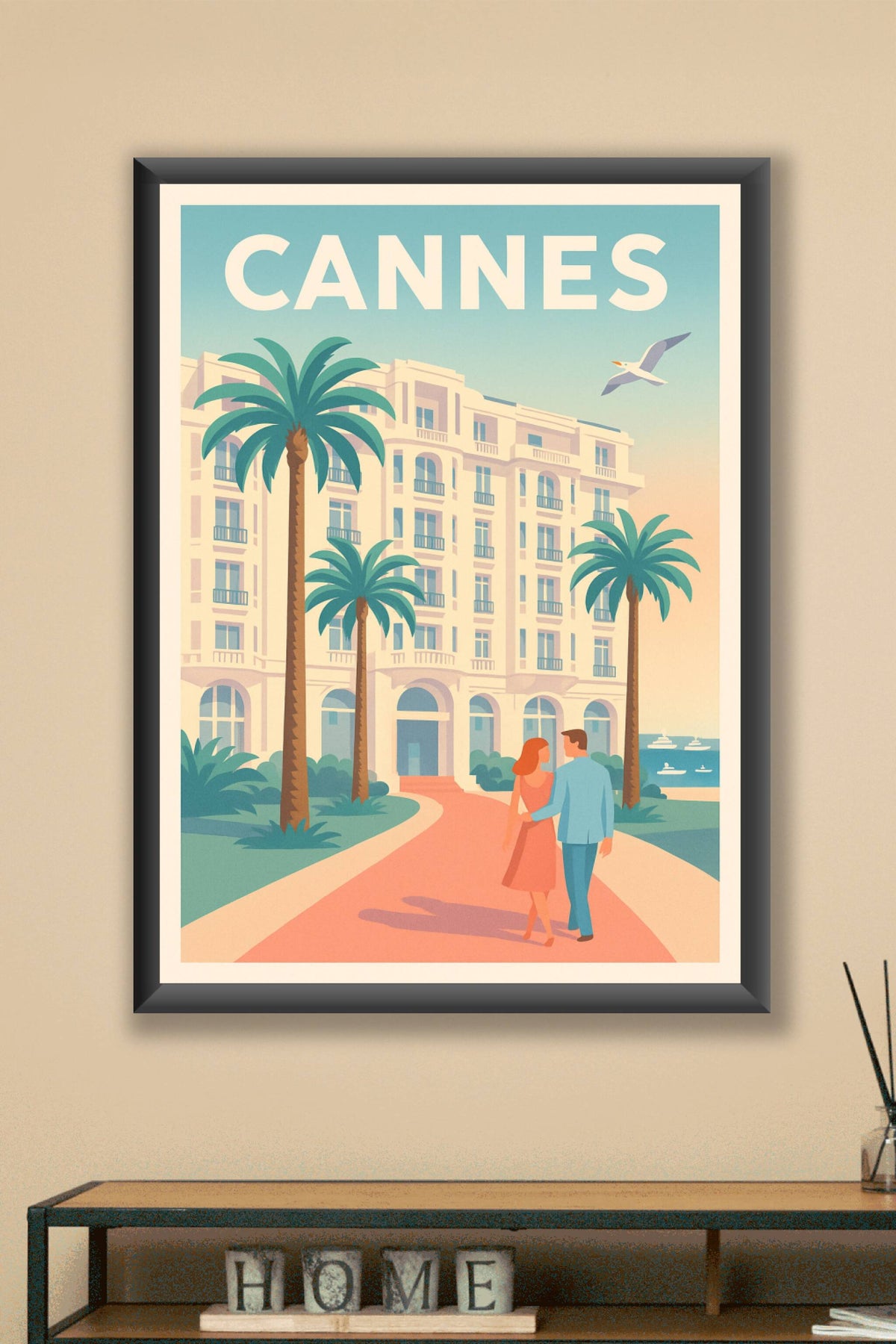Affiche de Cannes - L'élégance de la Croisette en poster vintage