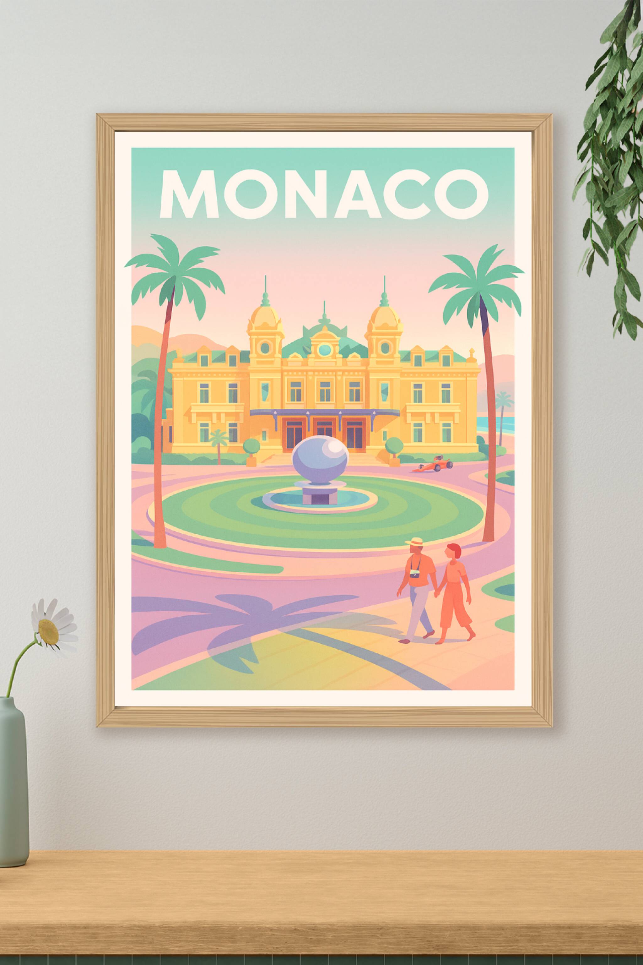 Affiche de Monaco - Élégance et charme méditerranéens