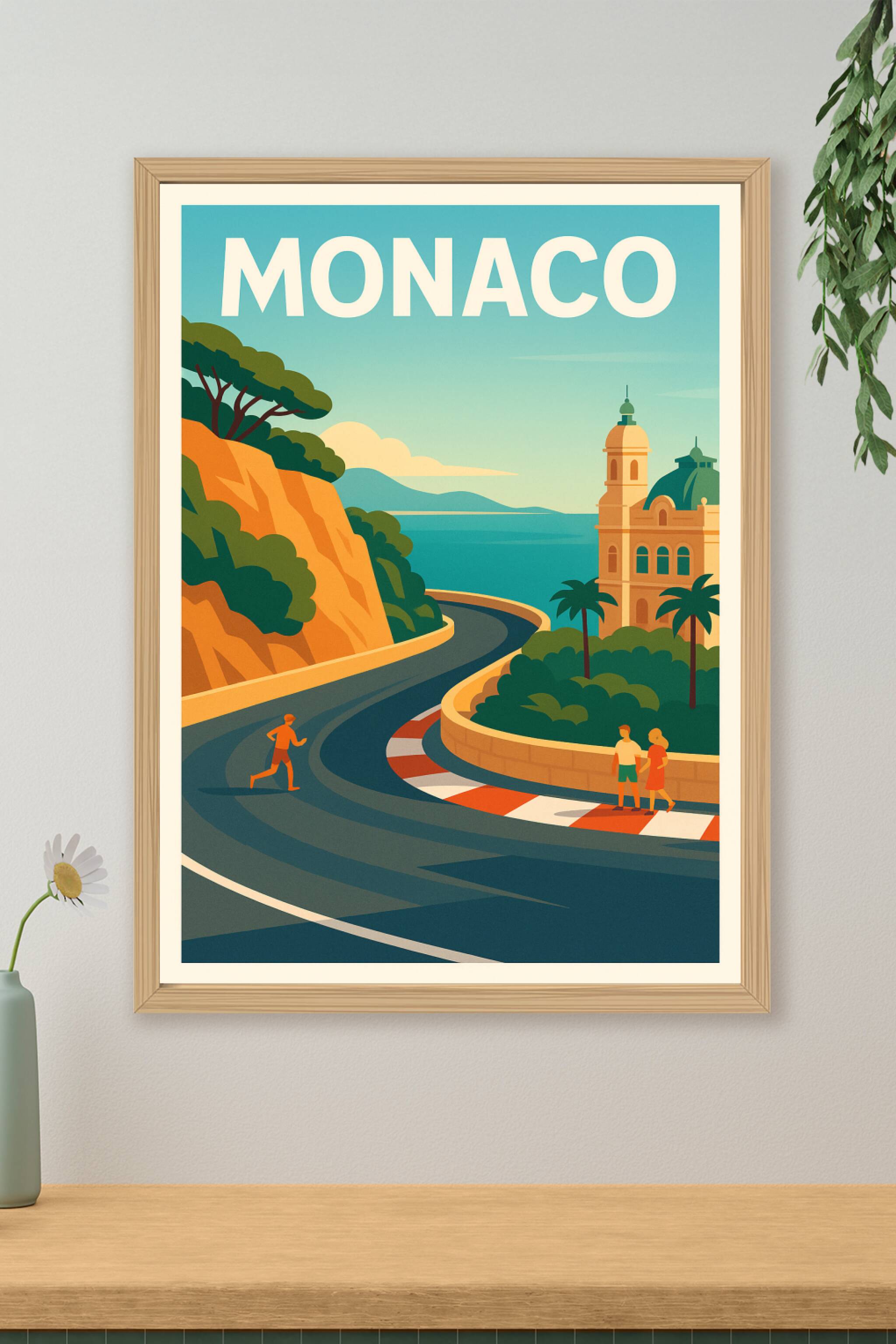 Affiche de Monaco - Élégance et virages légendaires