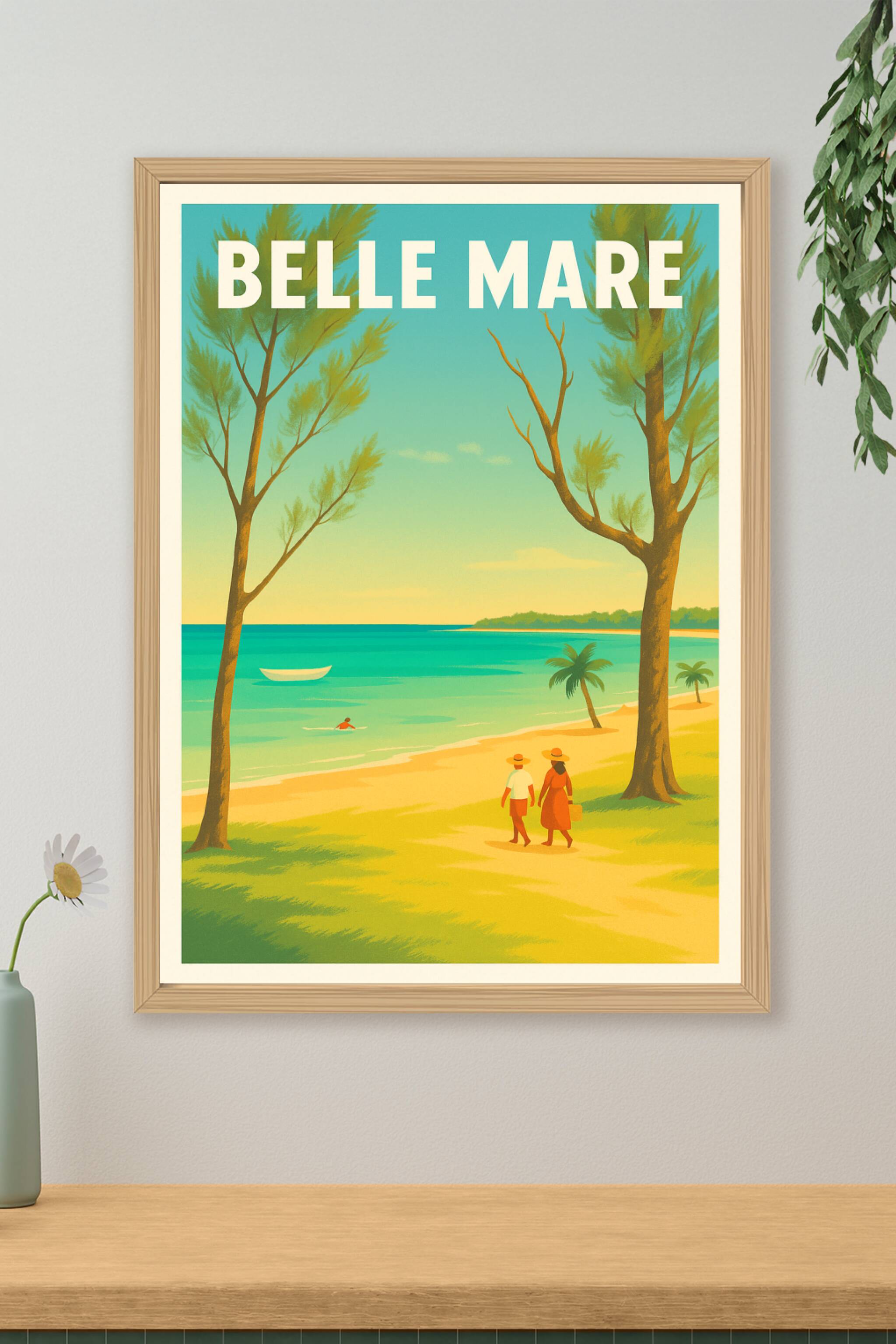 Affiche de Belle Mare - Évasion et douceur tropicale