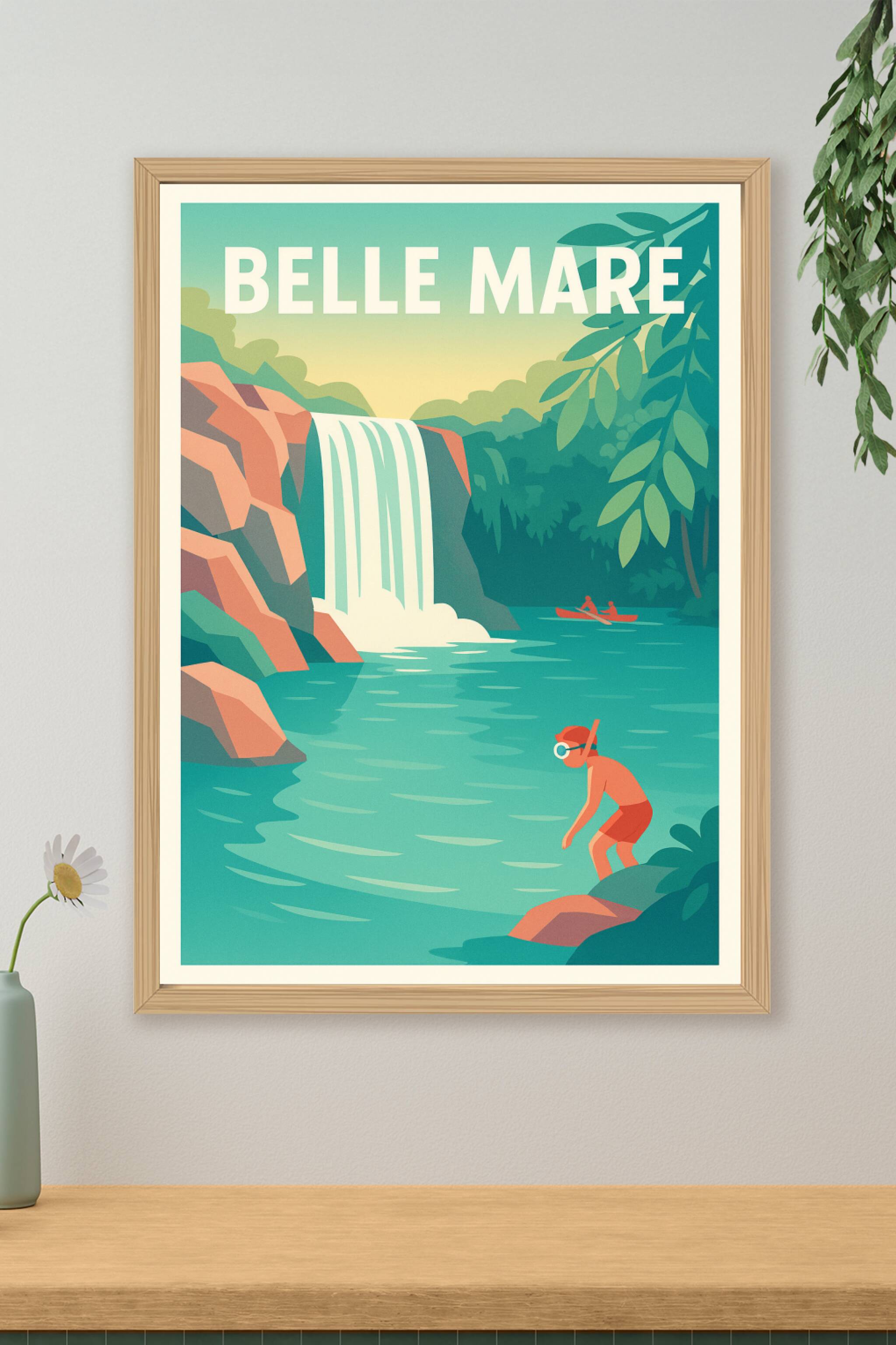 Affiche de Belle Mare - Invitation à la fraîcheur tropicale