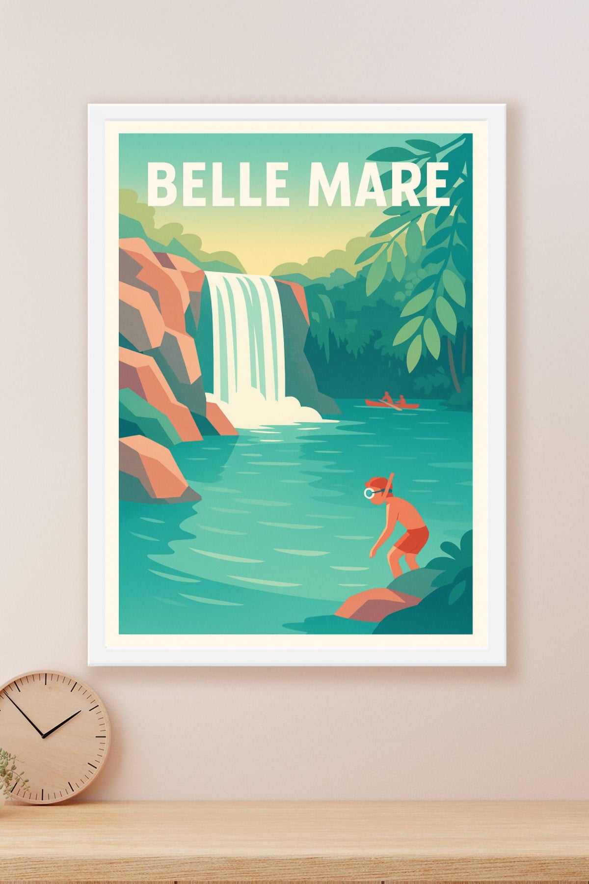 Affiche de Belle Mare - Invitation à la fraîcheur tropicale
