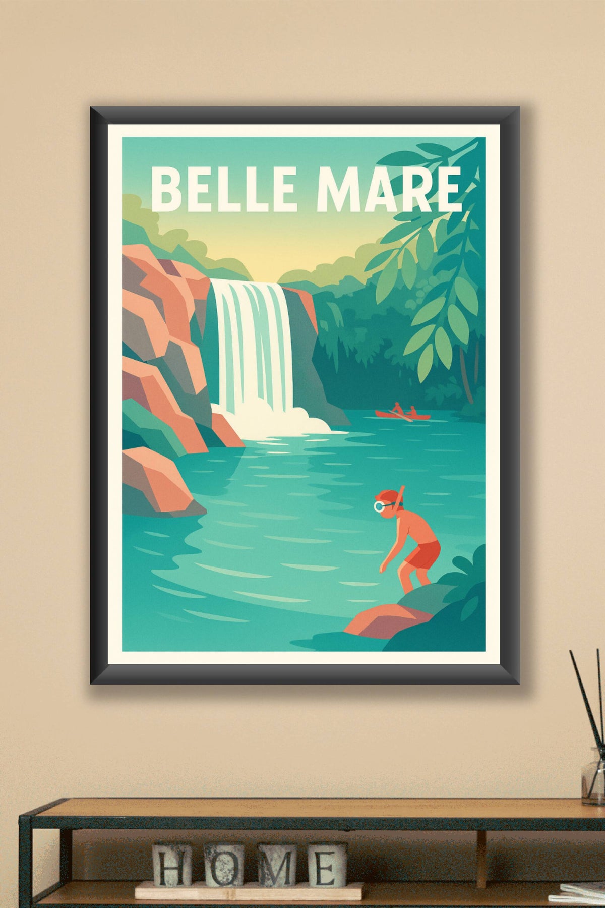 Affiche de Belle Mare - Invitation à la fraîcheur tropicale