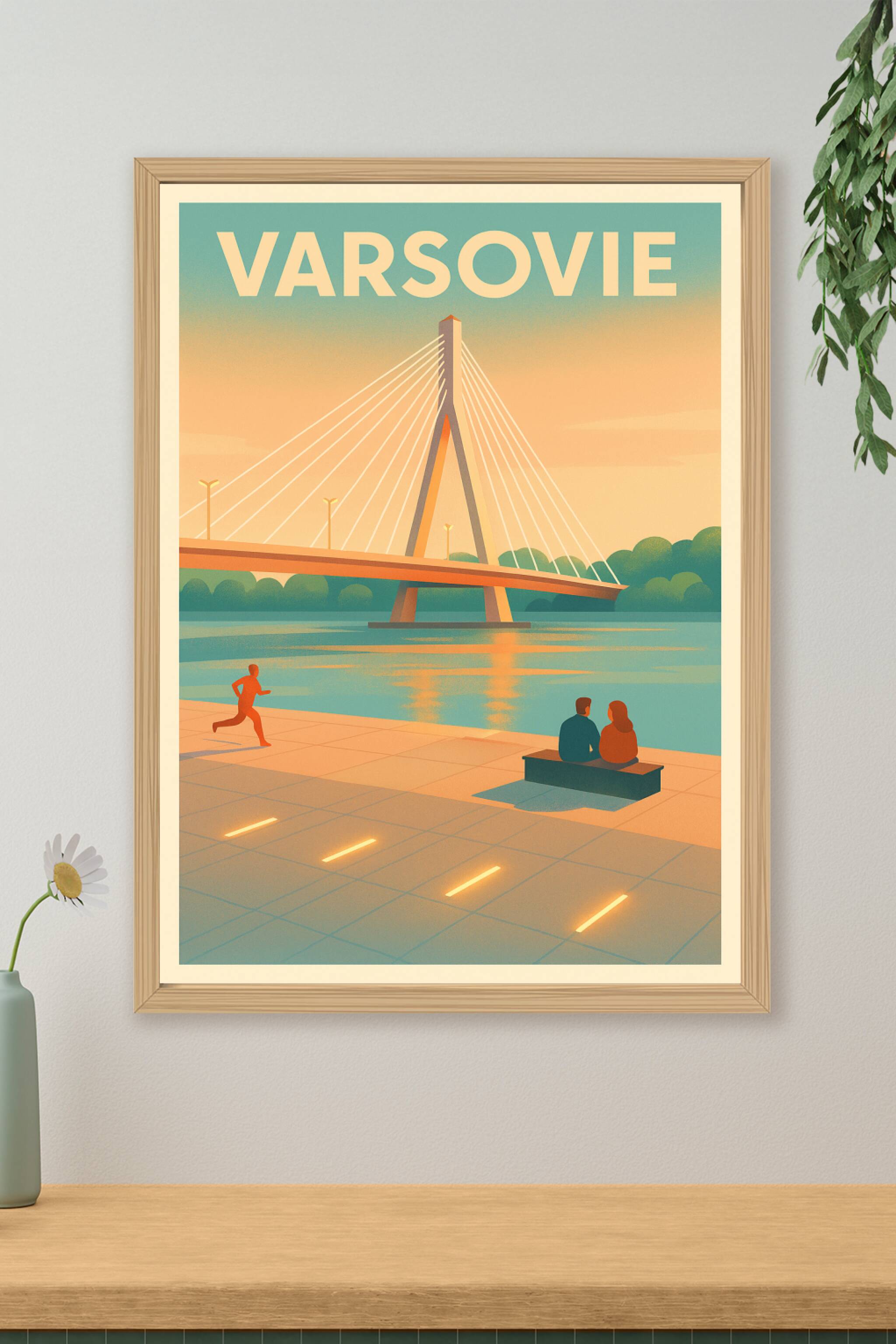 Affiche de Varsovie - Halte paisible au bord de la Vistule