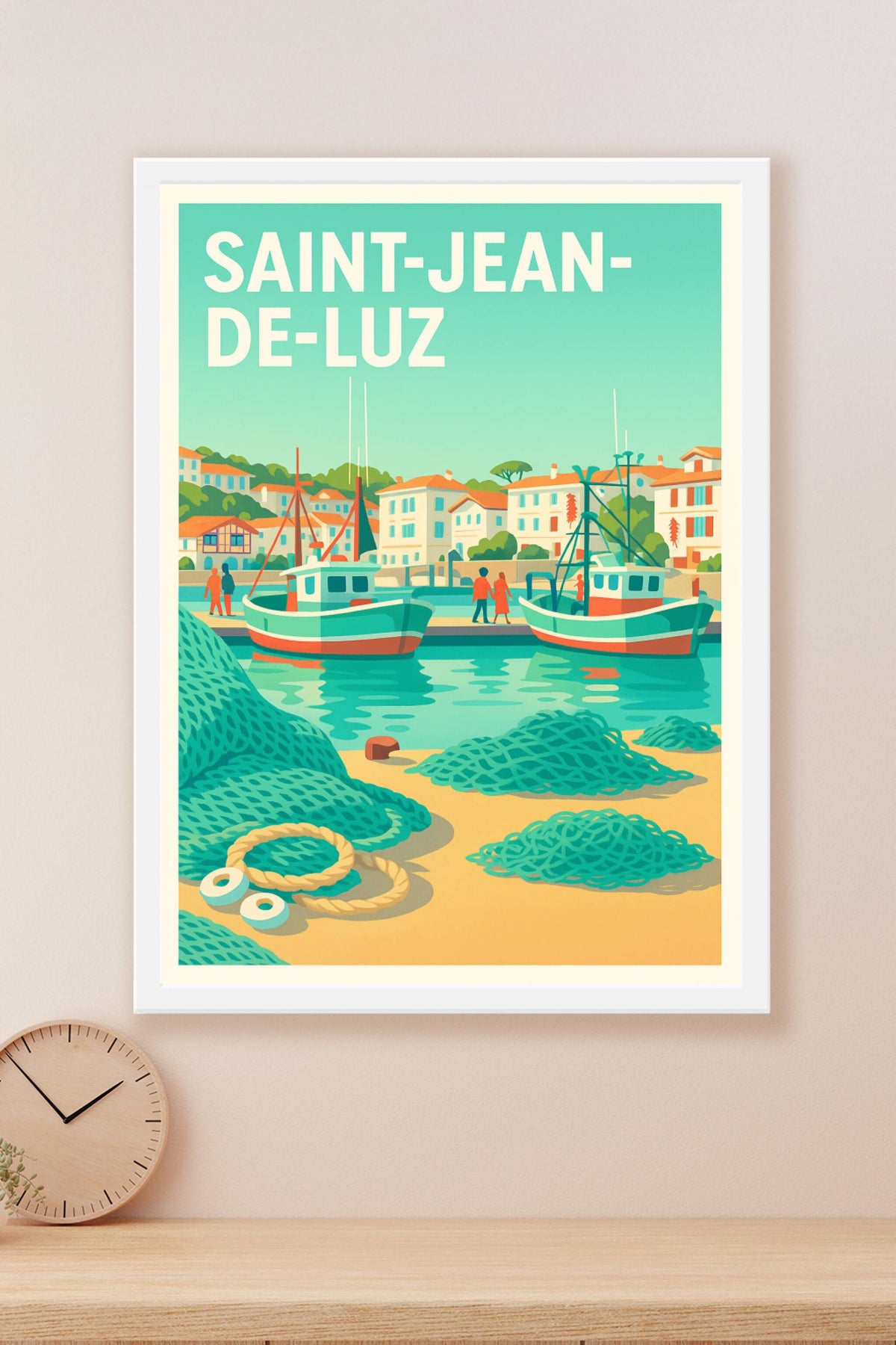 Affiche de Saint-Jean-de-Luz - Charme authentique du port basque