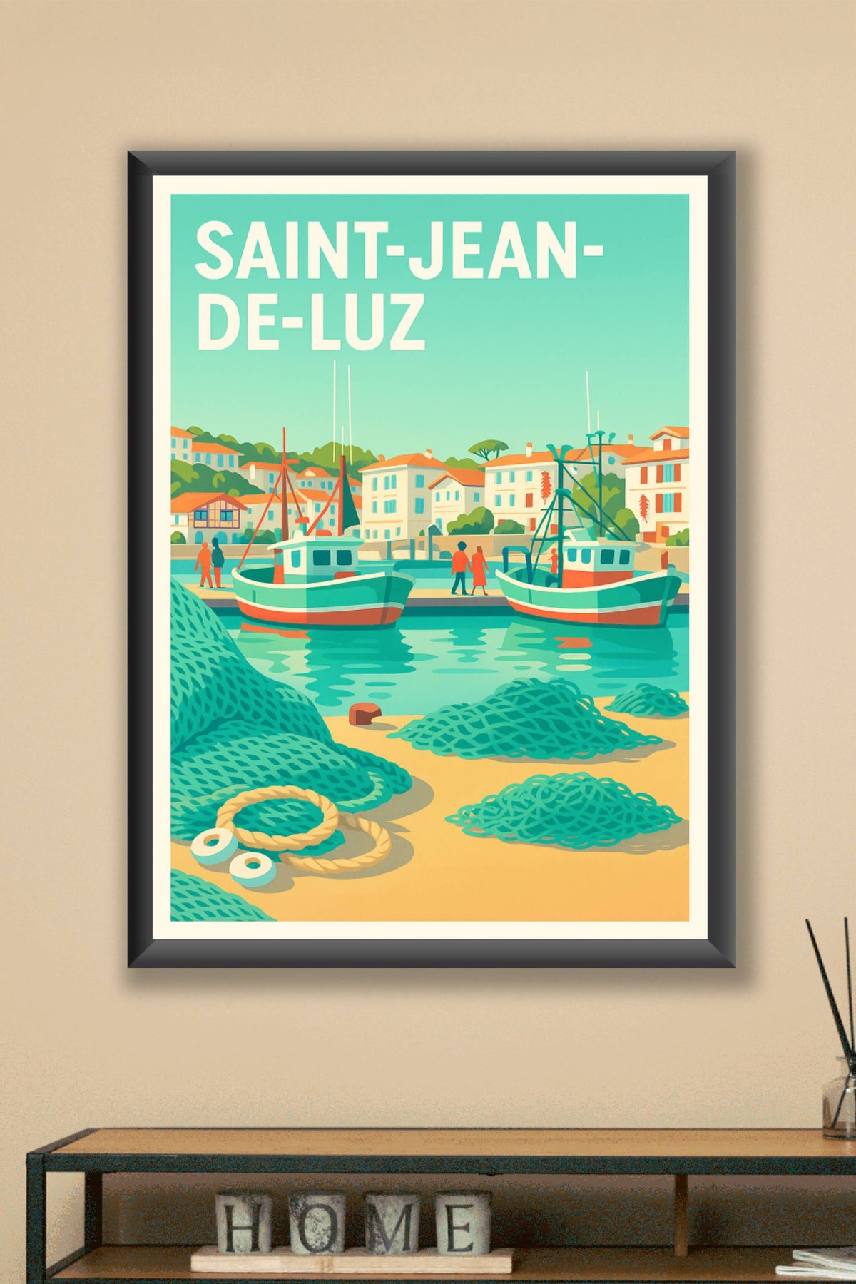 Affiche de Saint-Jean-de-Luz - Charme authentique du port basque