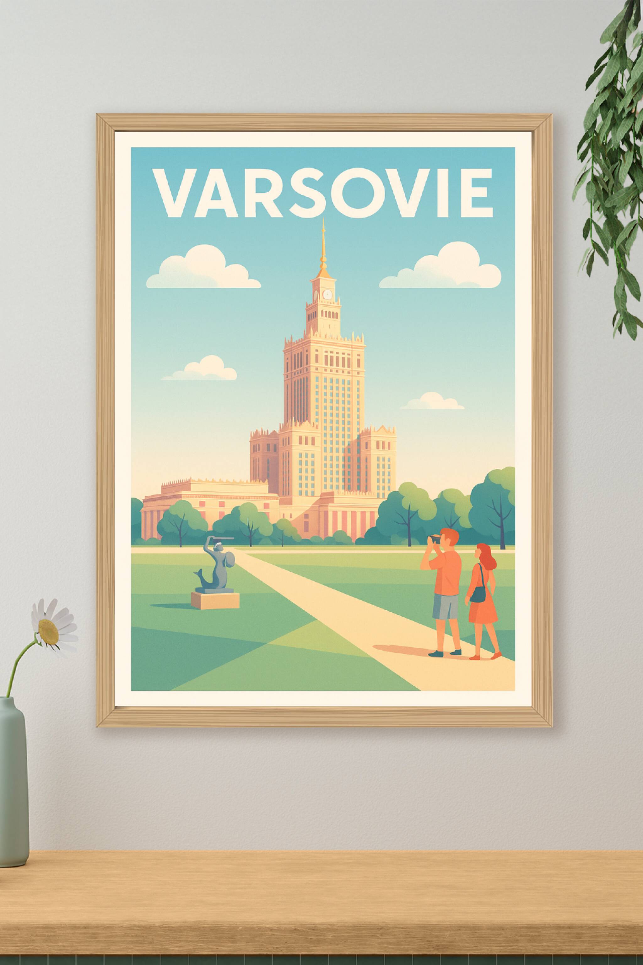 Affiche de Varsovie - L'élégance architecturale au cœur de la capitale