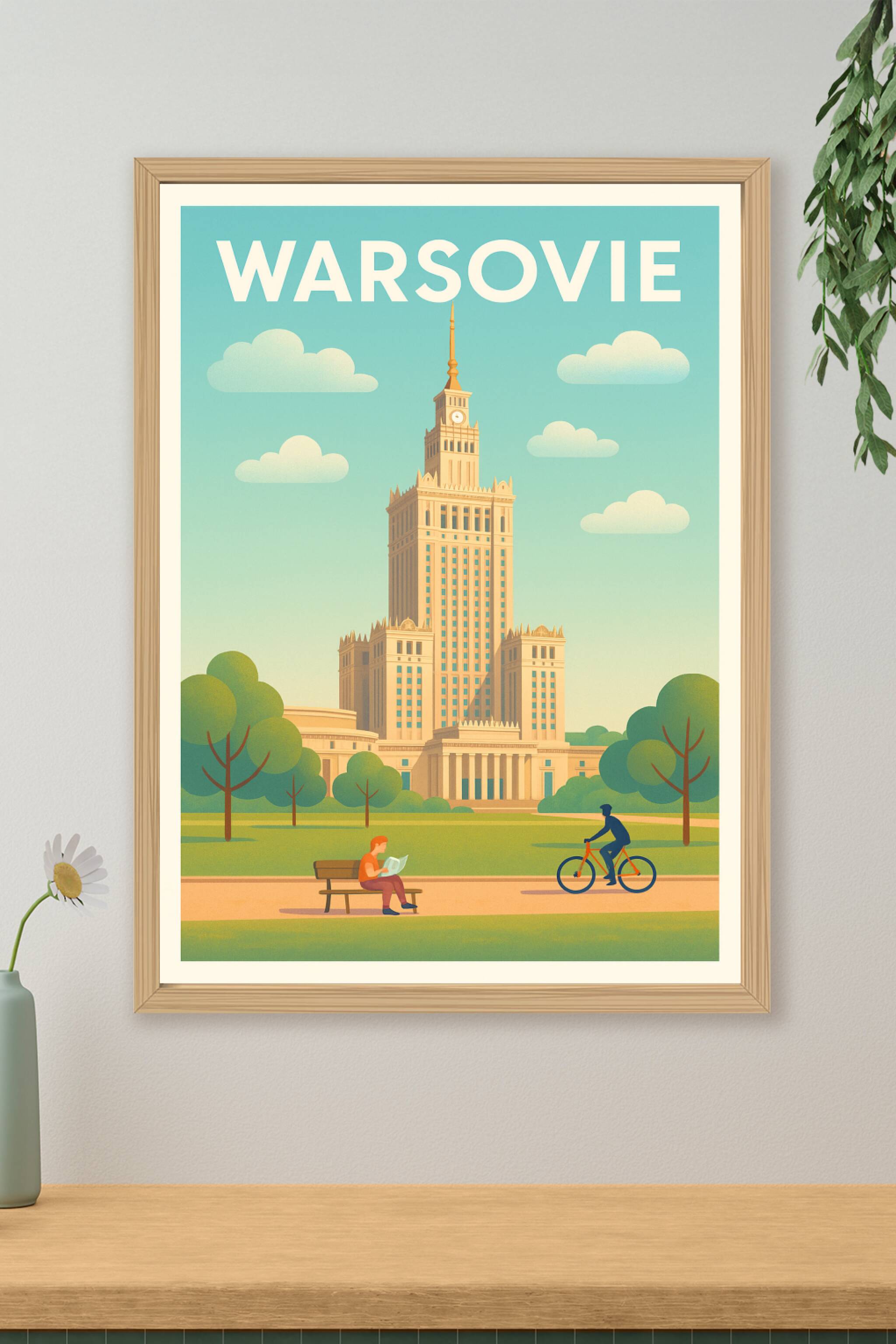 Affiche de Varsovie - L'élégance intemporelle du Palais de la Culture