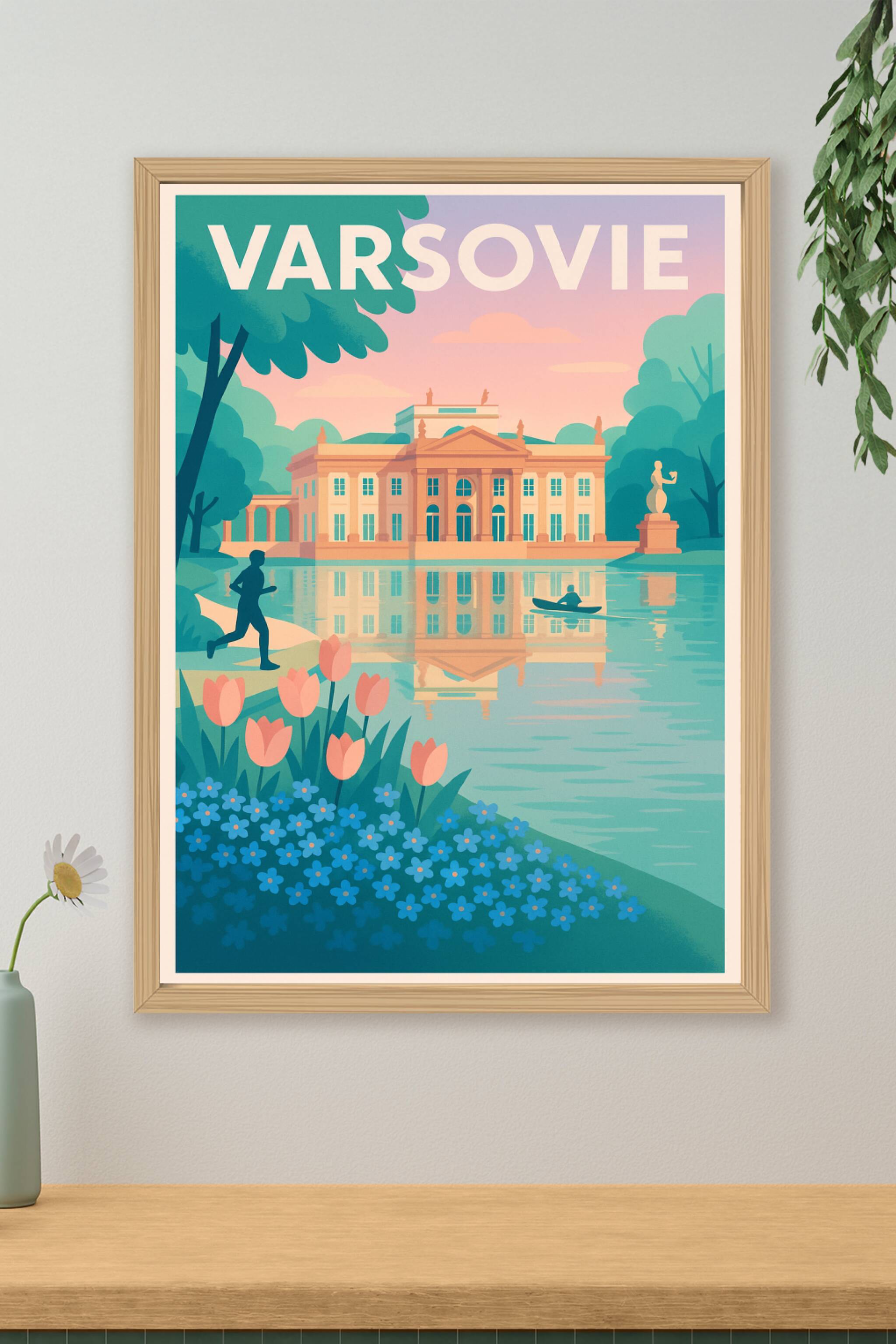 Affiche de Varsovie - Sérénité au Palais sur l'eau