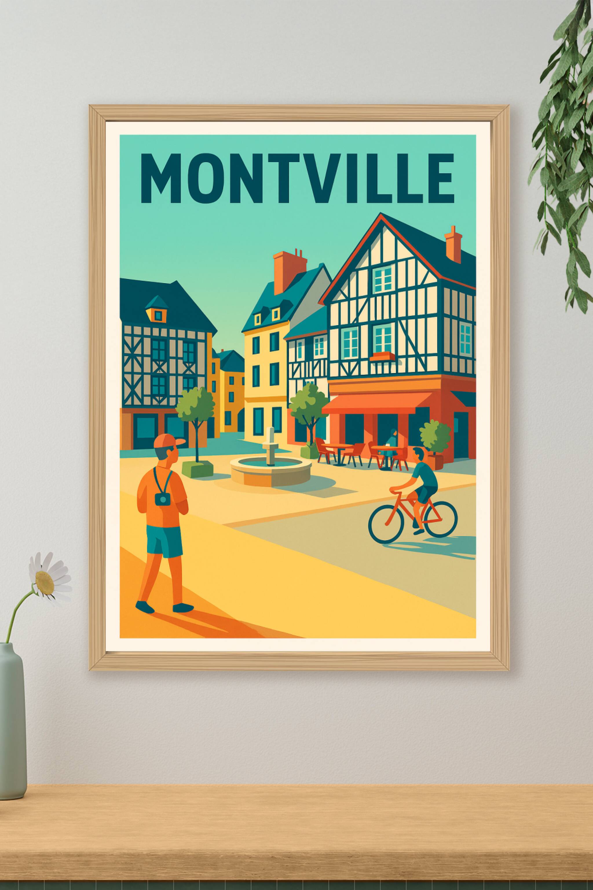 Affiche de Montville - Charme et douceur normande
