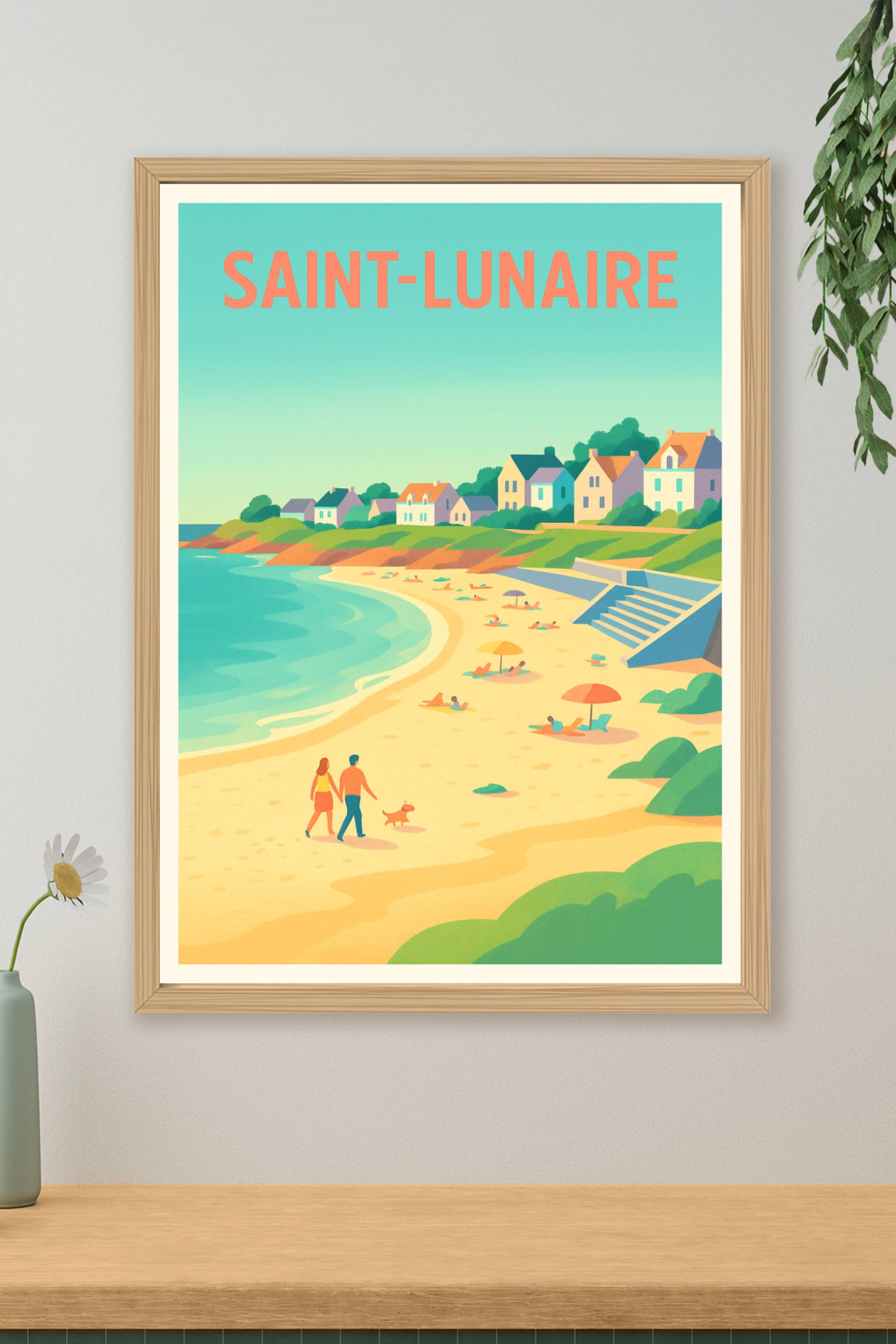 Affiche de Saint-Lunaire - L'élégance paisible de la Côte d'Émeraude