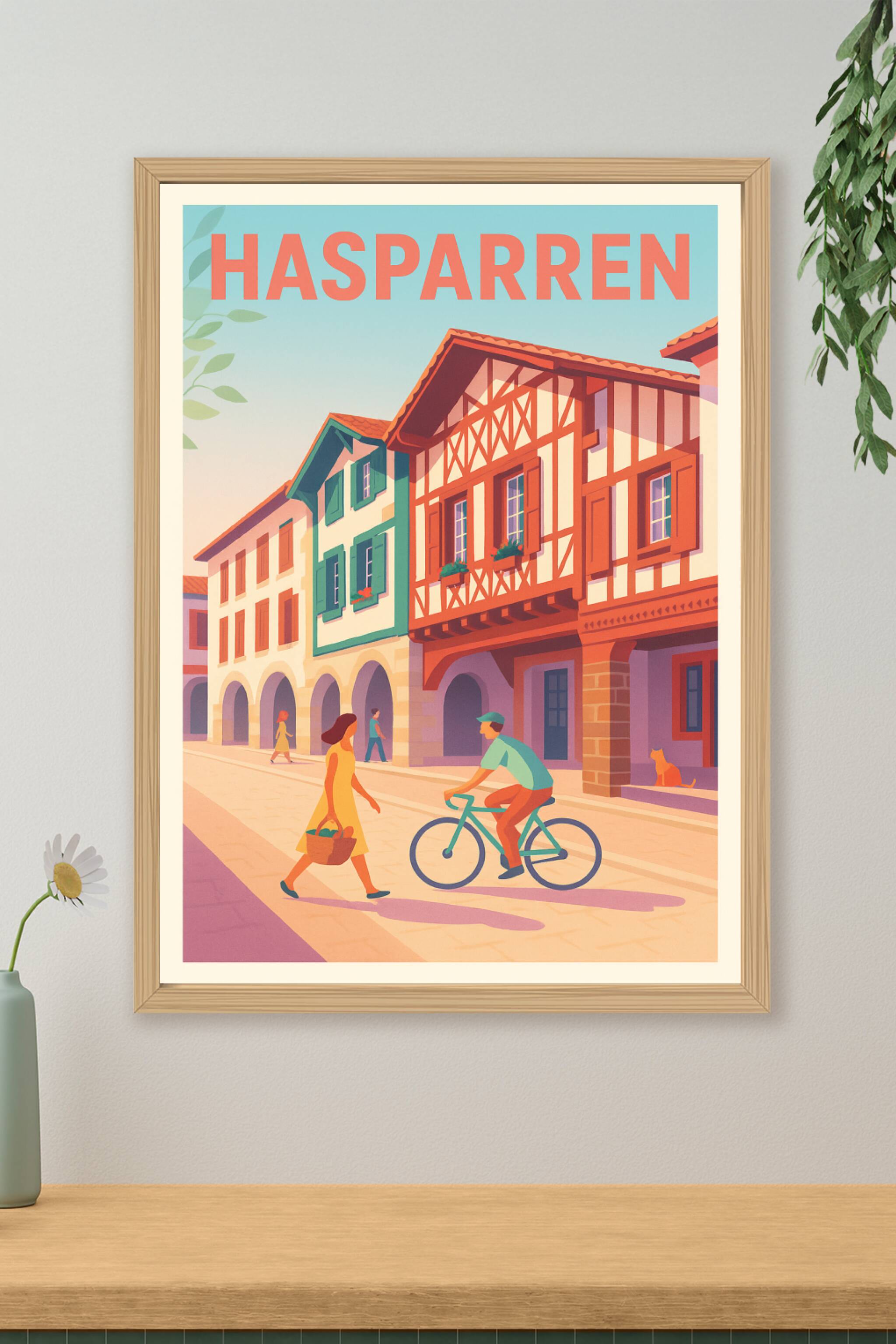 Affiche de Hasparren - Charme et douceur de vie basque