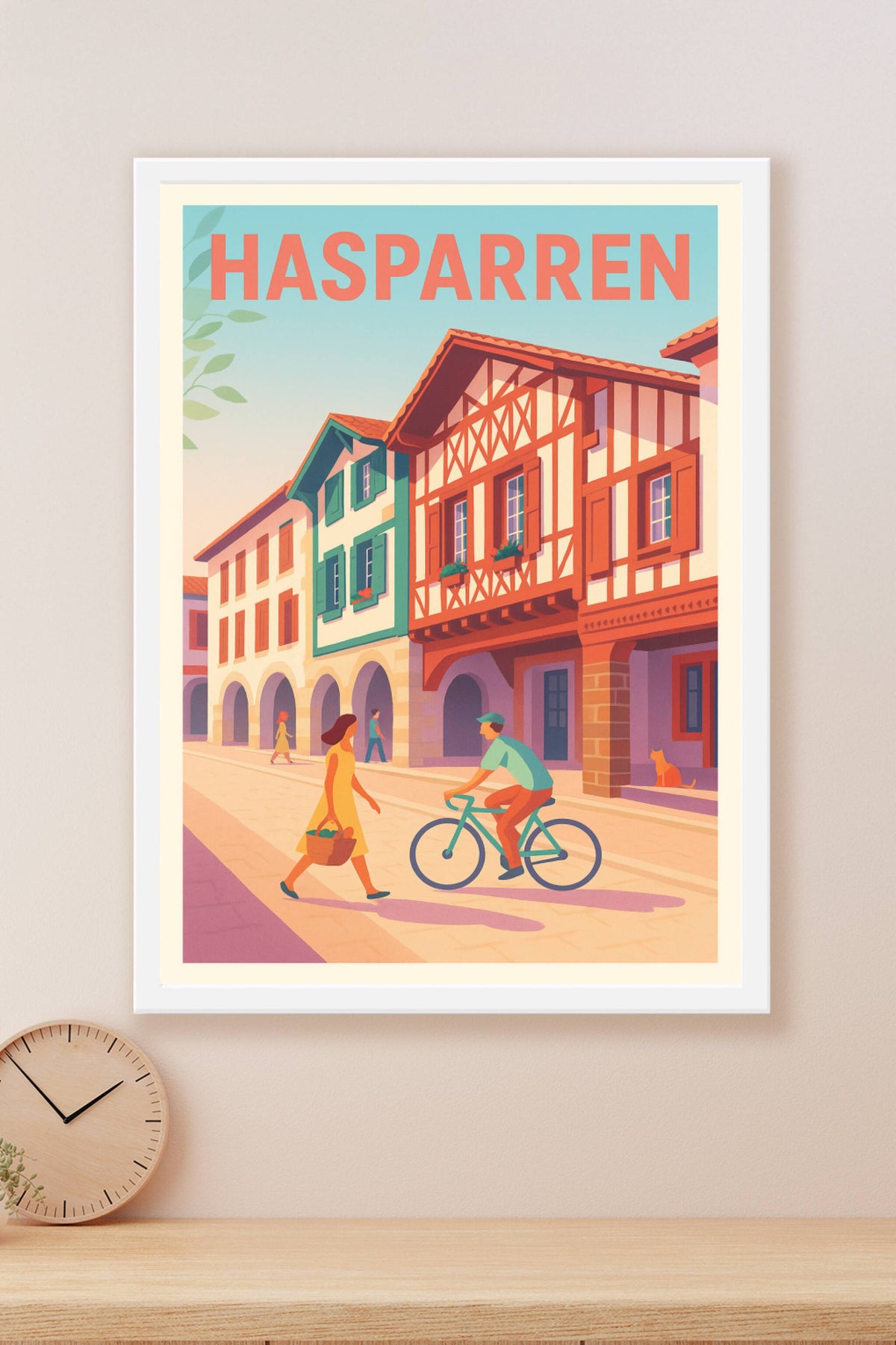 Affiche de Hasparren - Charme et douceur de vie basque