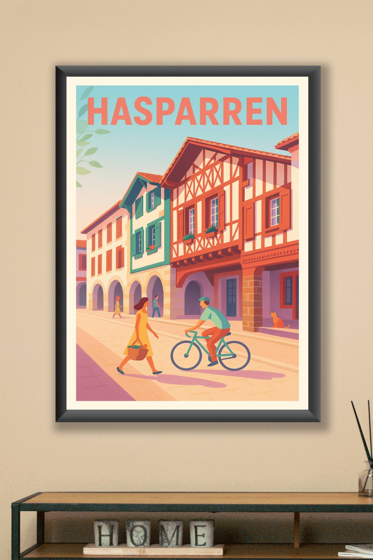 Affiche de Hasparren - Charme et douceur de vie basque