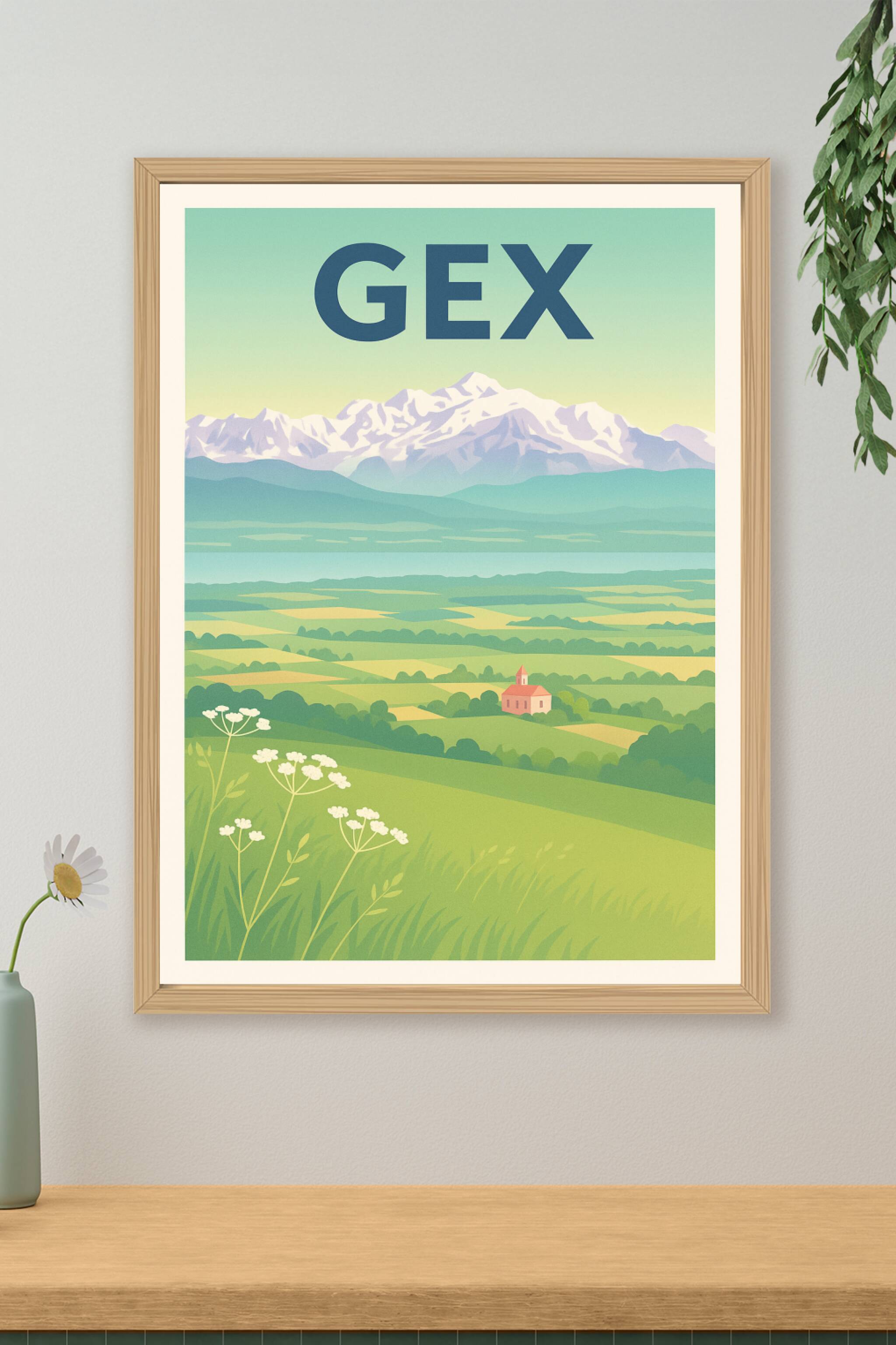 Affiche de Gex - Entre nature et montagnes majestueuses