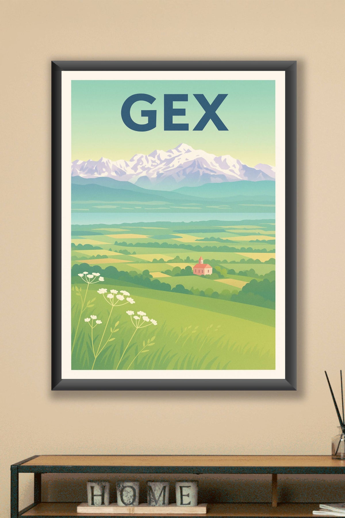 Affiche de Gex - Entre nature et montagnes majestueuses