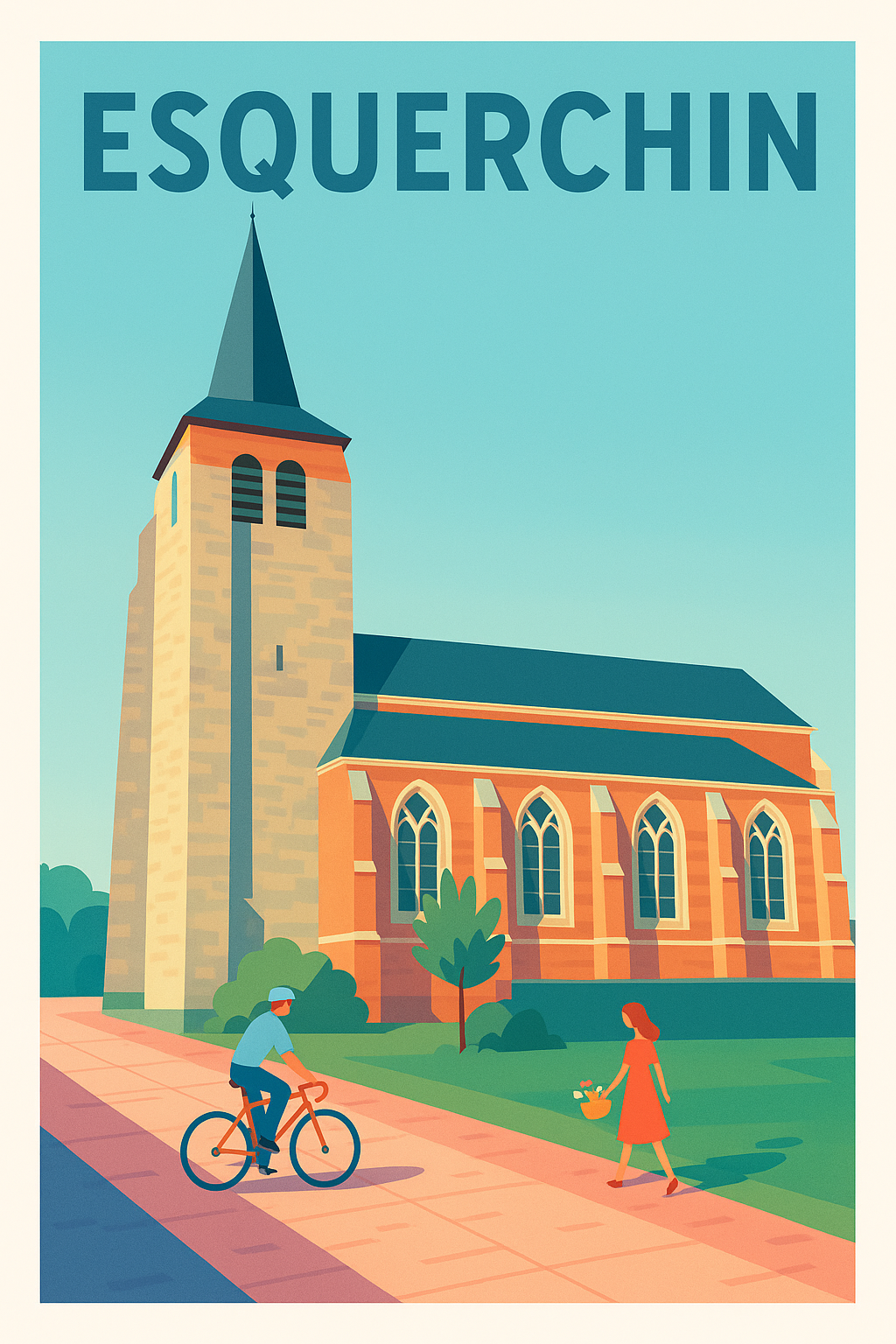 Affiche de Esquerchin - L'élégance tranquille du patrimoine local