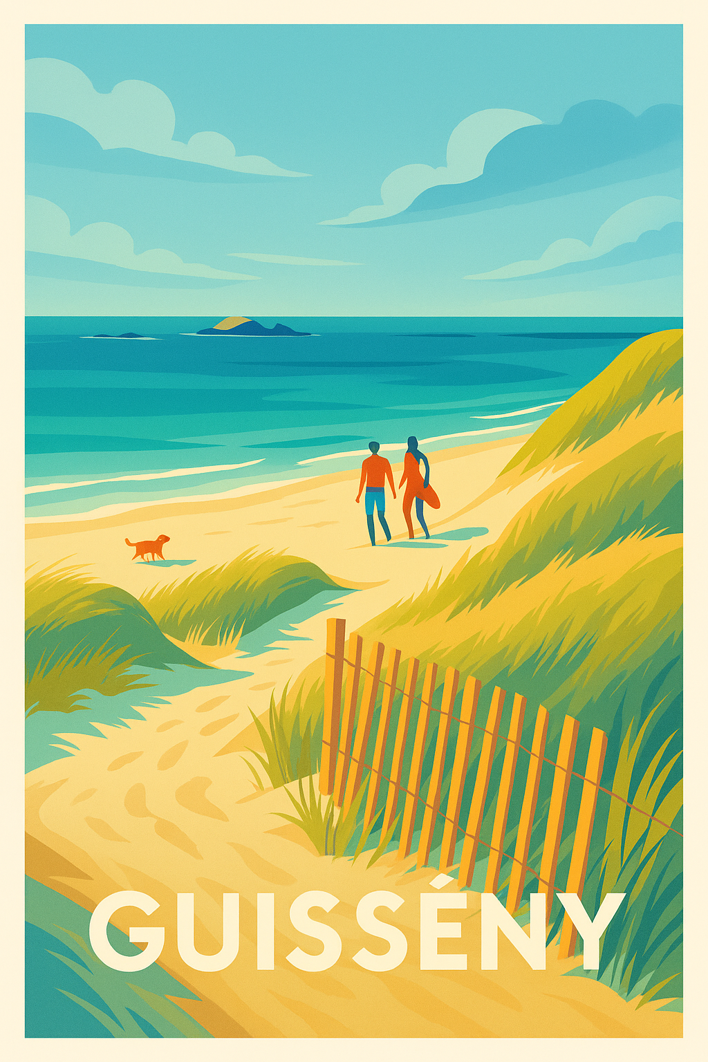 Affiche de Guissény - Évasion et douceur maritime