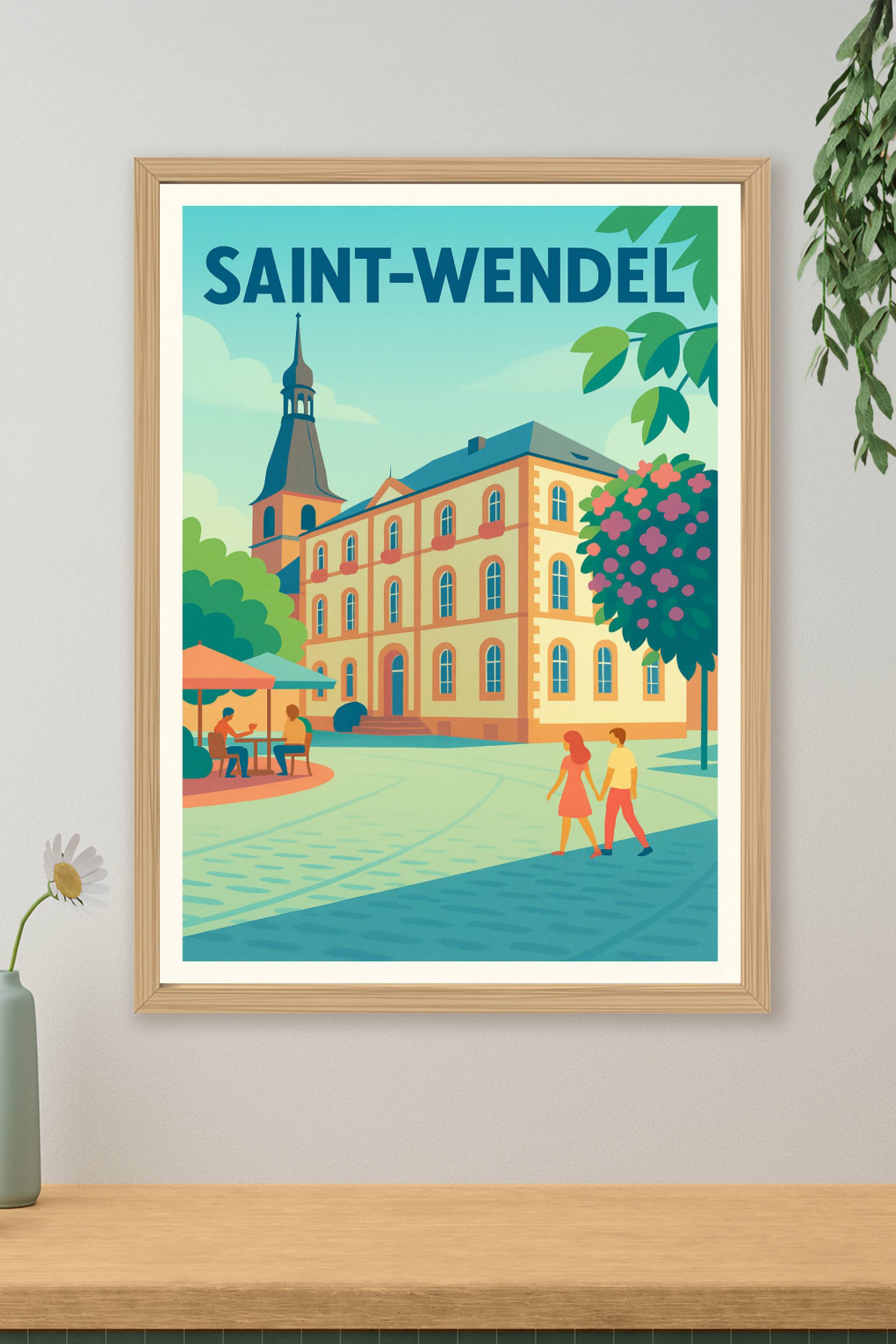 Affiche de Saint-Wendel - Charme d'une promenade estivale